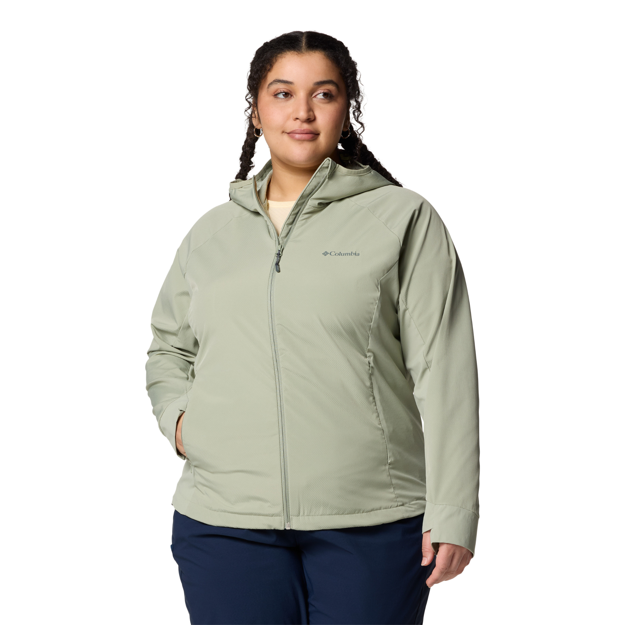 Columbia Women's Sweet As III Hooded Softshell Jacket (Safari)