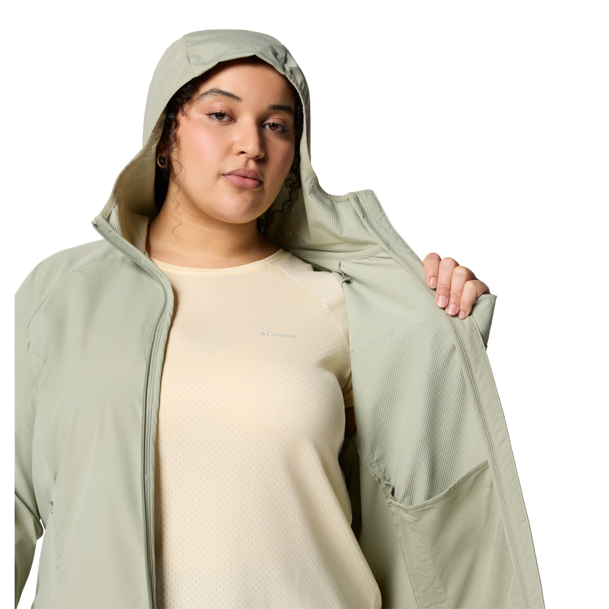 Columbia Women's Sweet As III Hooded Softshell Jacket (Safari)