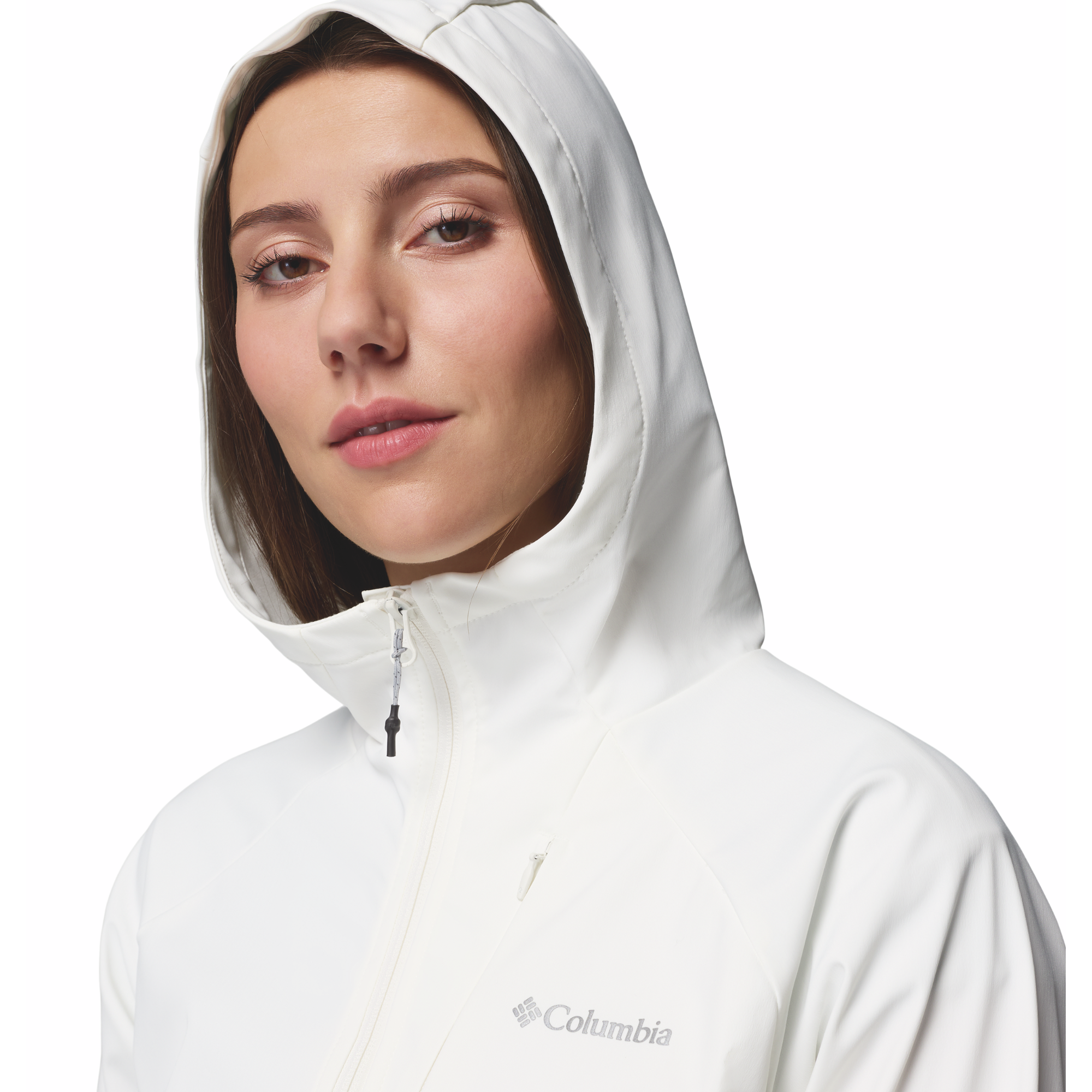 Columbia Women's Trailborne Hooded Softshell Jacket (Sea Salt)