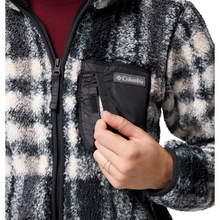 Load image into Gallery viewer, Columbia Women's West Bend II Printed Full Zip Fleece (Black Herringplaid)