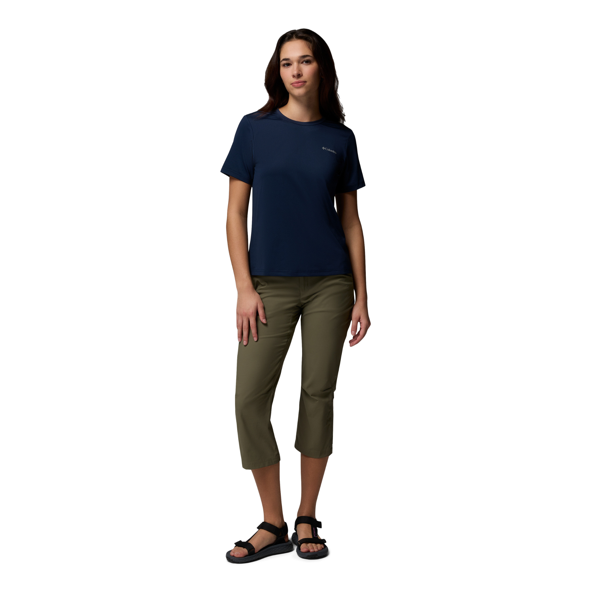 Columbia Women's Wild Springs UPF40 Short Sleeve Technical Tee (Collegiate Navy)