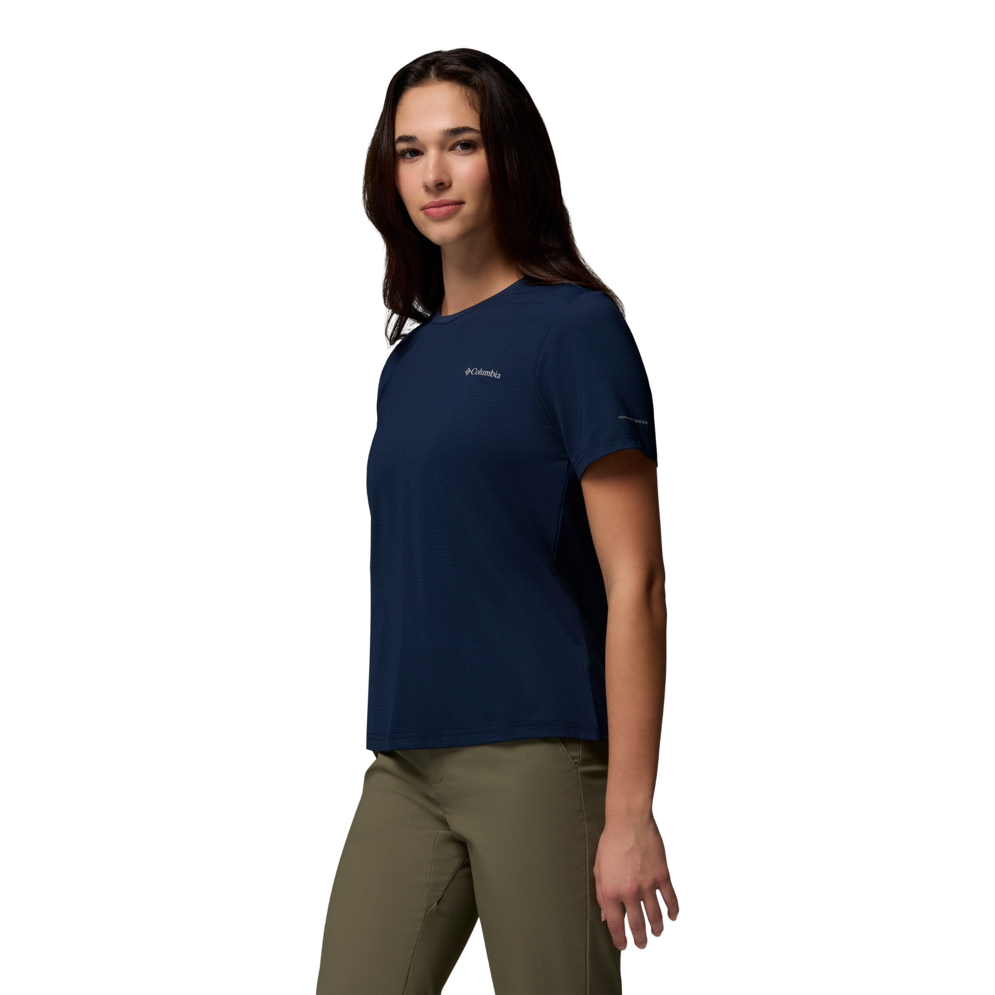 Columbia Women's Wild Springs UPF40 Short Sleeve Technical Tee (Collegiate Navy)