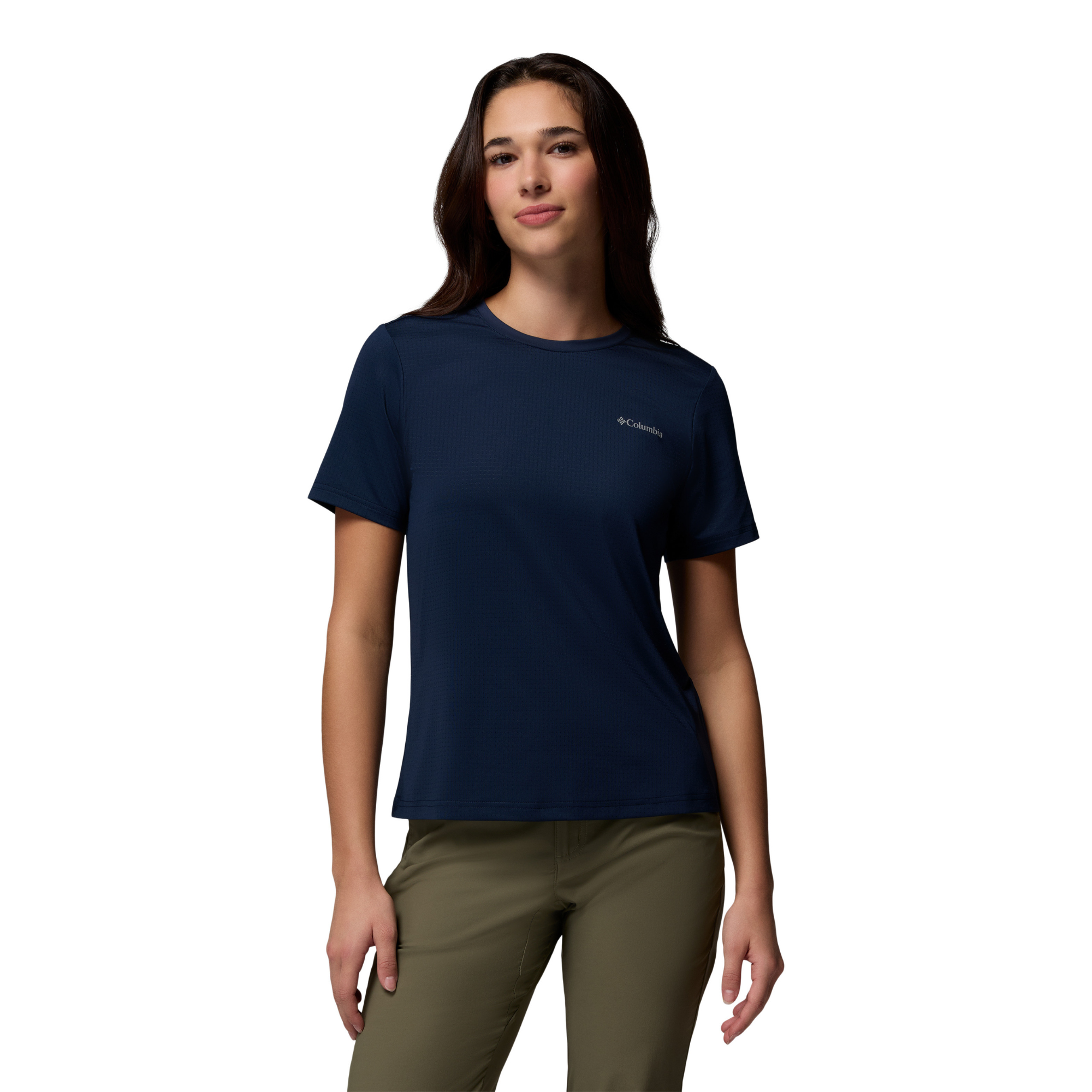 Columbia Women's Wild Springs UPF40 Short Sleeve Technical Tee (Collegiate Navy)