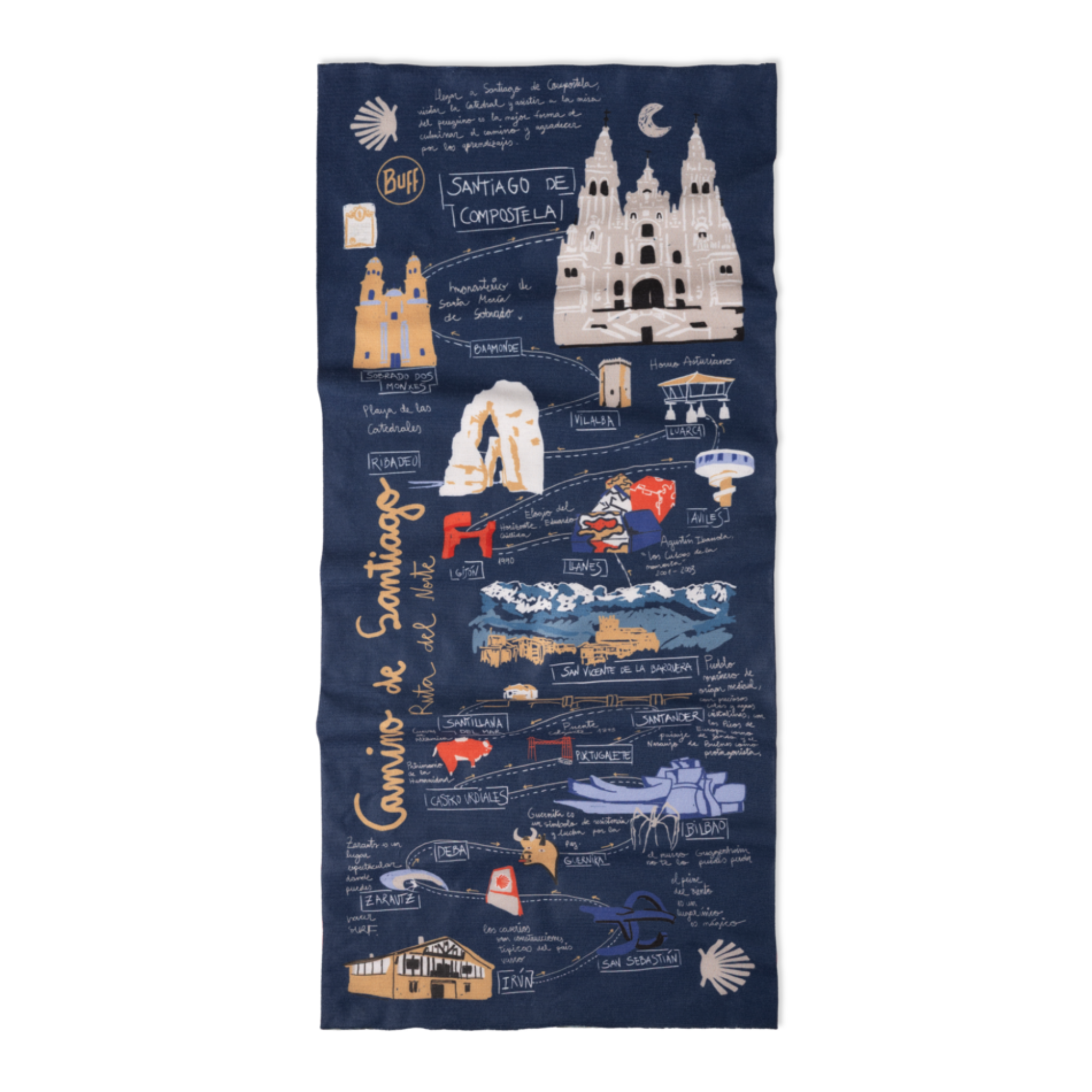 Coolnet UV Buff (Camino Norte Navy)