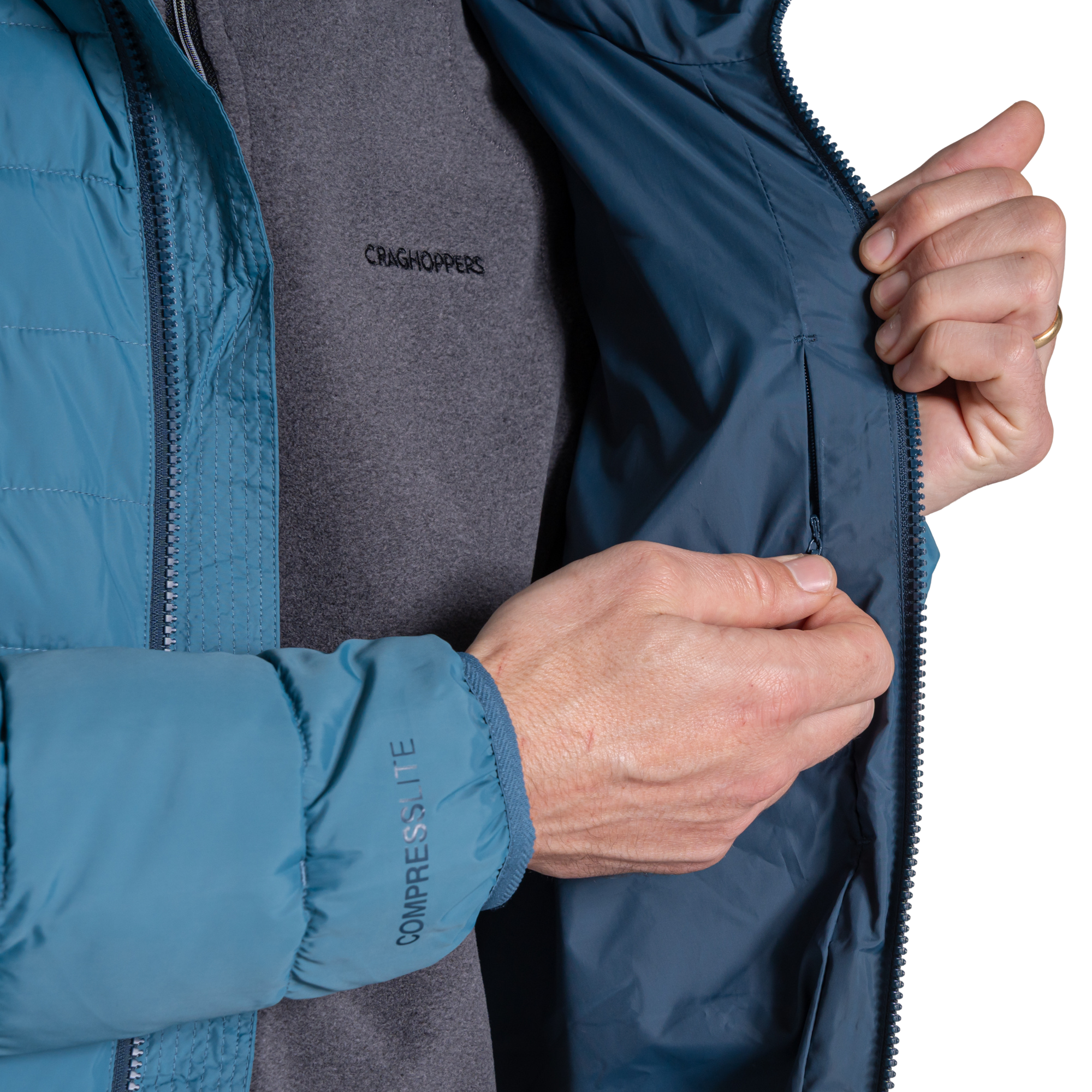 Craghoppers Men's Complite IX Hooded Insulated Jacket Winter Storm 1Y0 CMN323