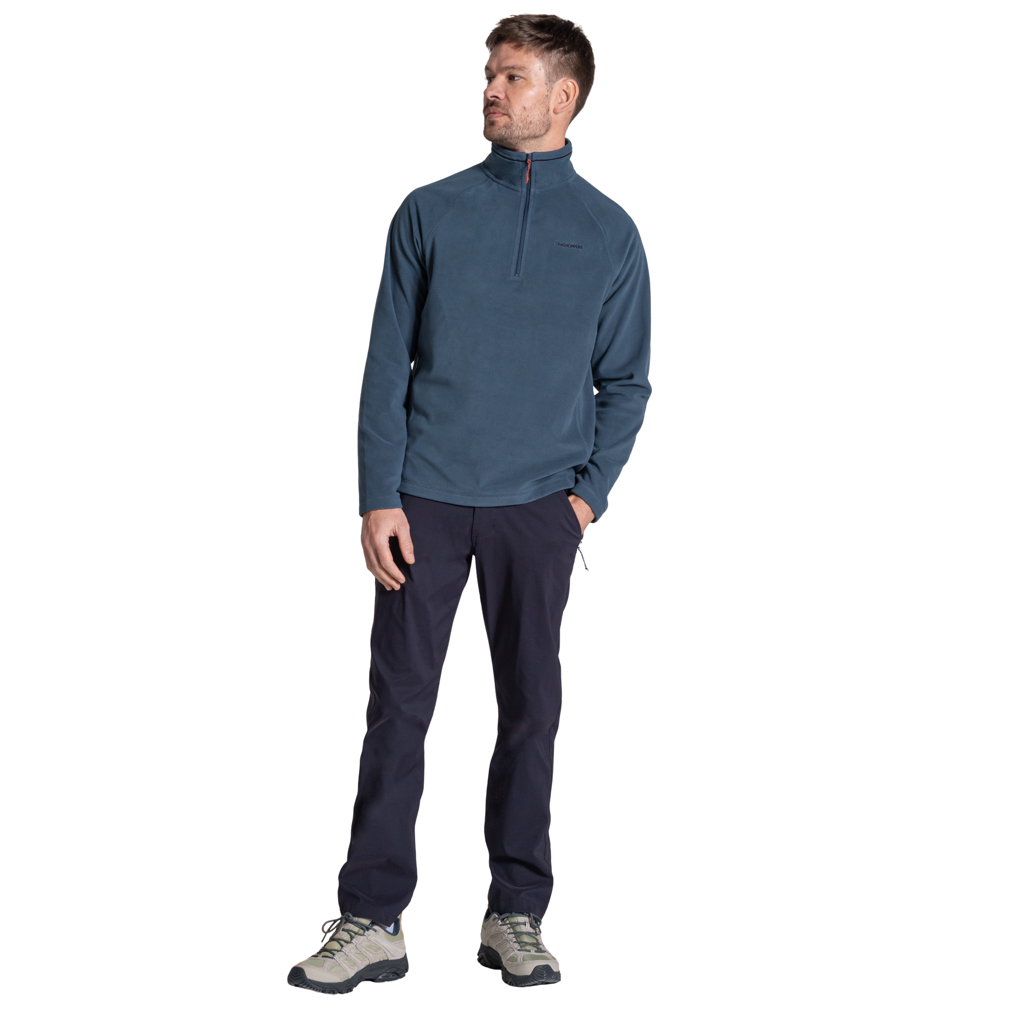 Craghoppers Men's Corey VI Half Zip Fleece Top Blue Stone BRK CMA1287