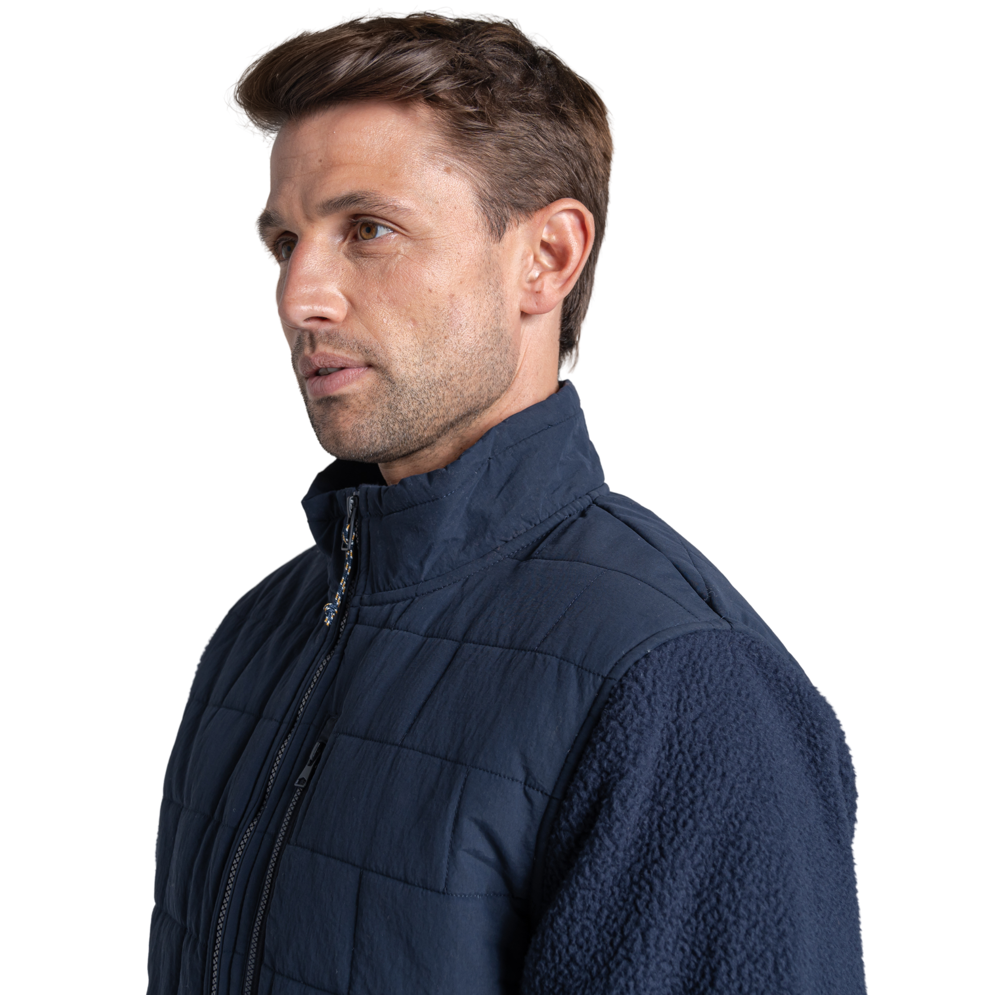 Craghoppers Men's Helvellyn Hybrid Full Zip Fleece Blue Navy 7V1 CMN331