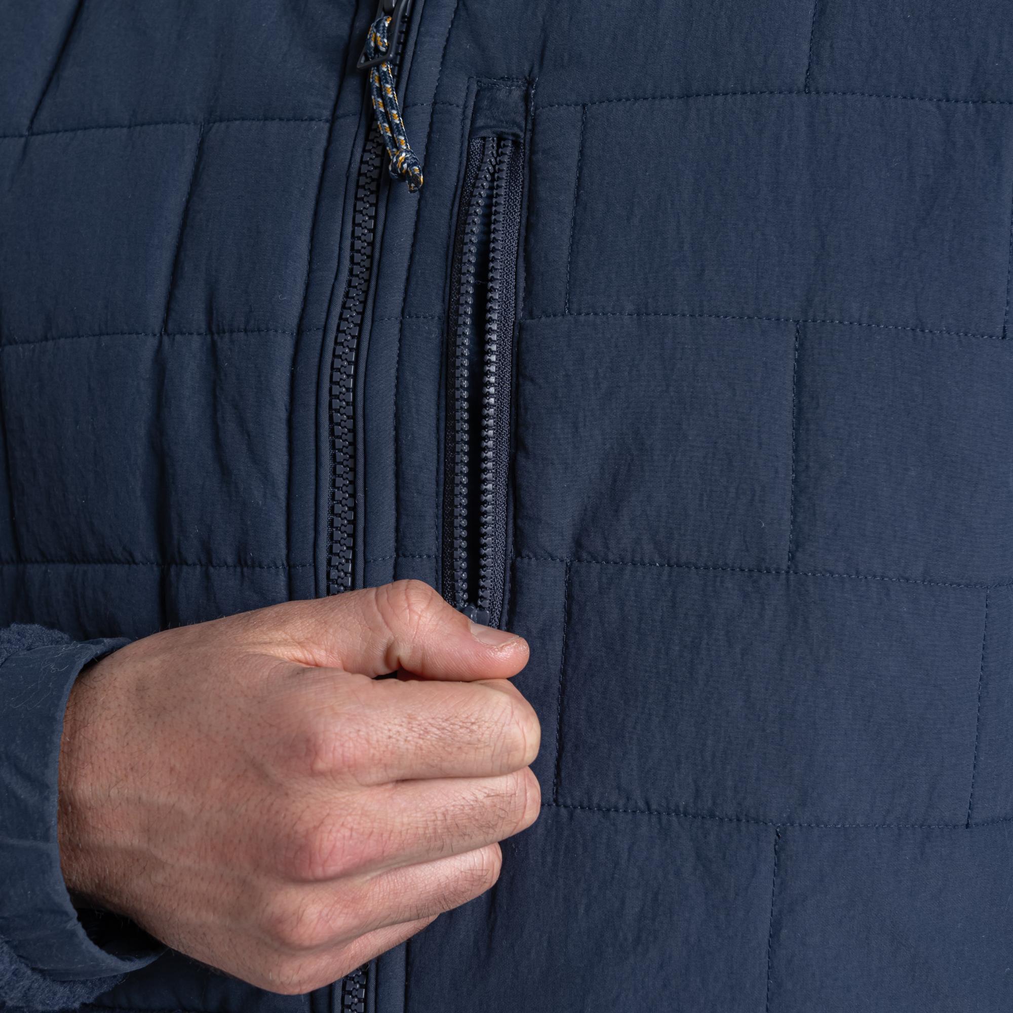 Craghoppers Men's Helvellyn Hybrid Full Zip Fleece Blue Navy 7V1 CMN331