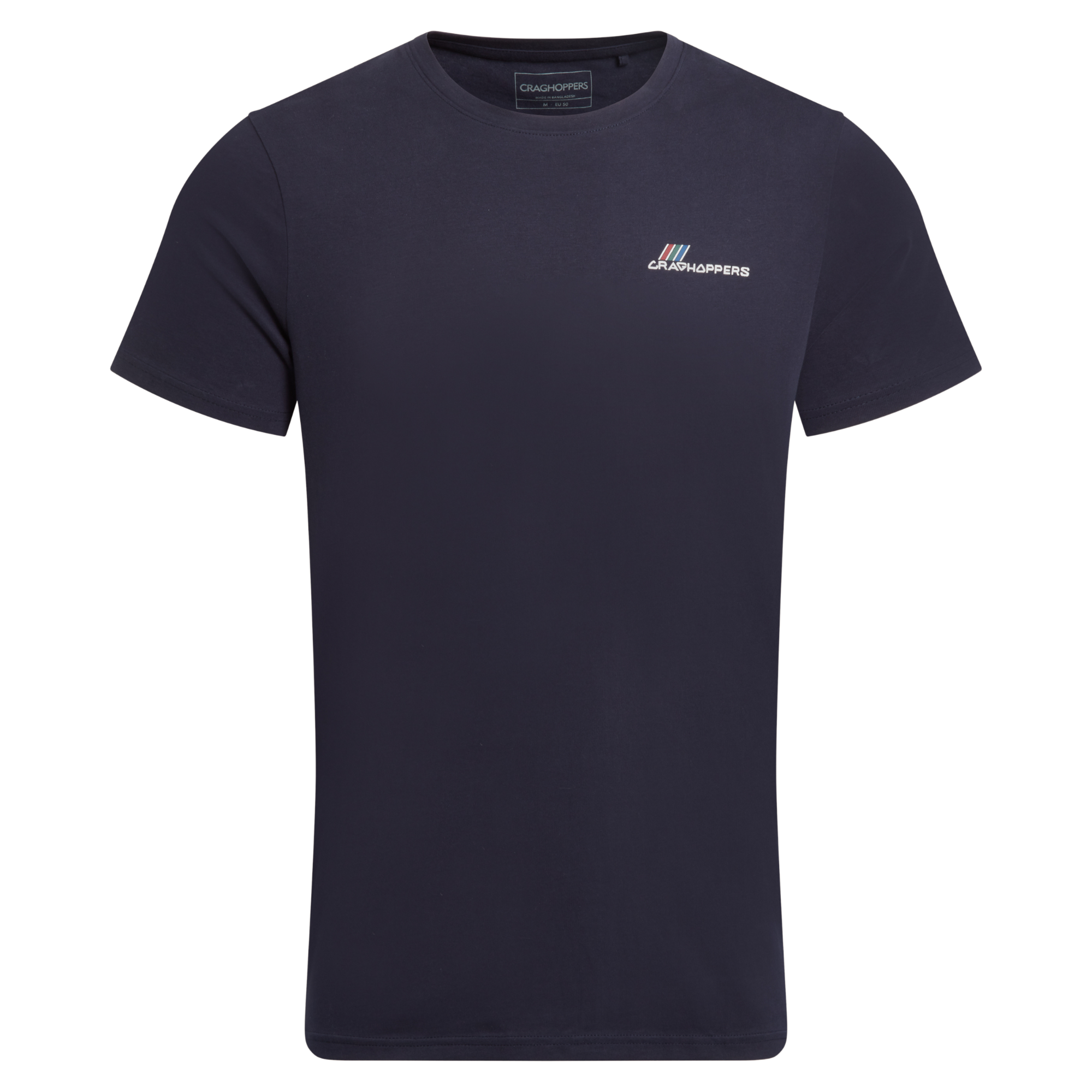 Craghoppers Men's Lucent II Organic Cotton Short Sleeve Tee (Blue Navy Brand Carrier)
