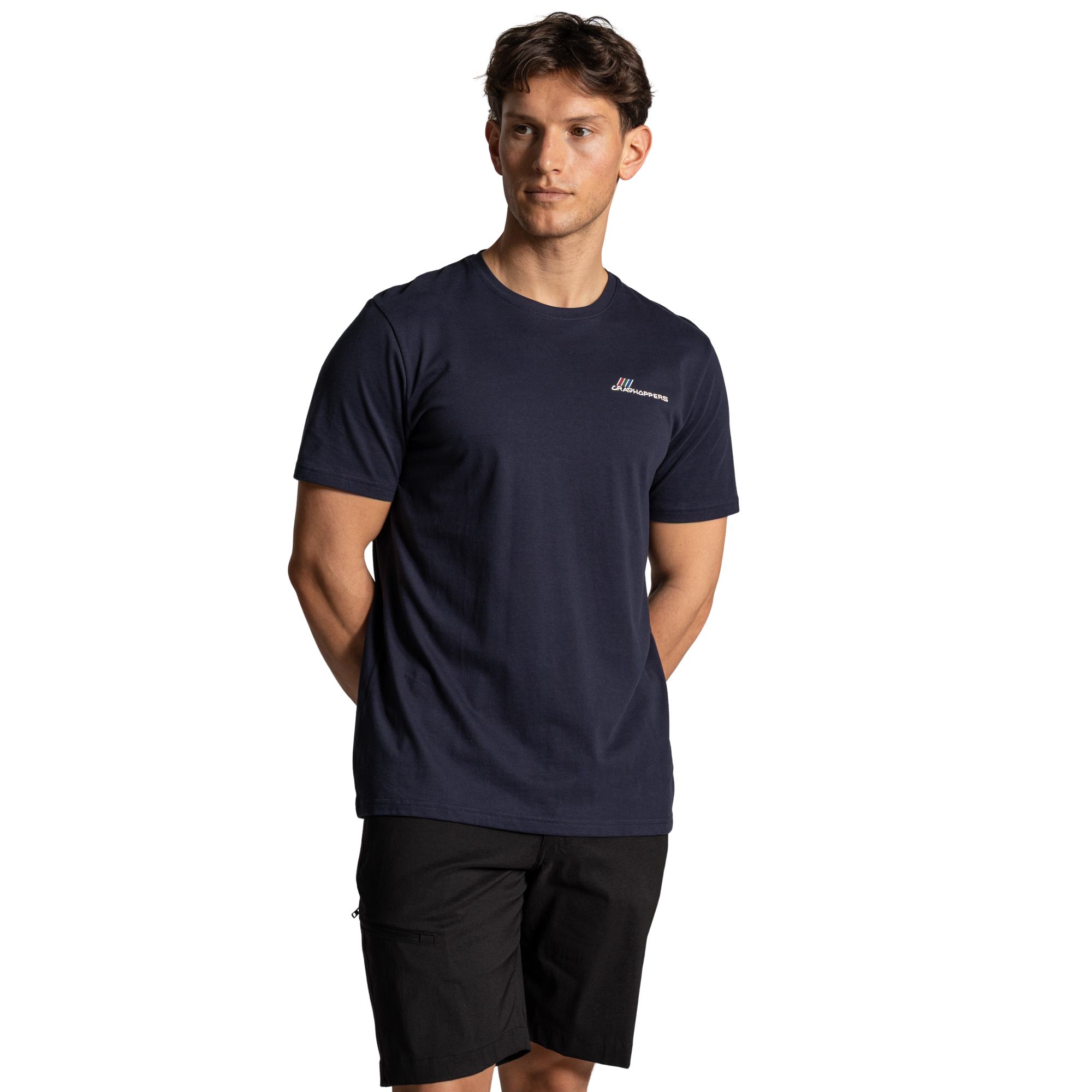 Craghoppers Men's Lucent II Organic Cotton Short Sleeve Tee (Blue Navy Brand Carrier)