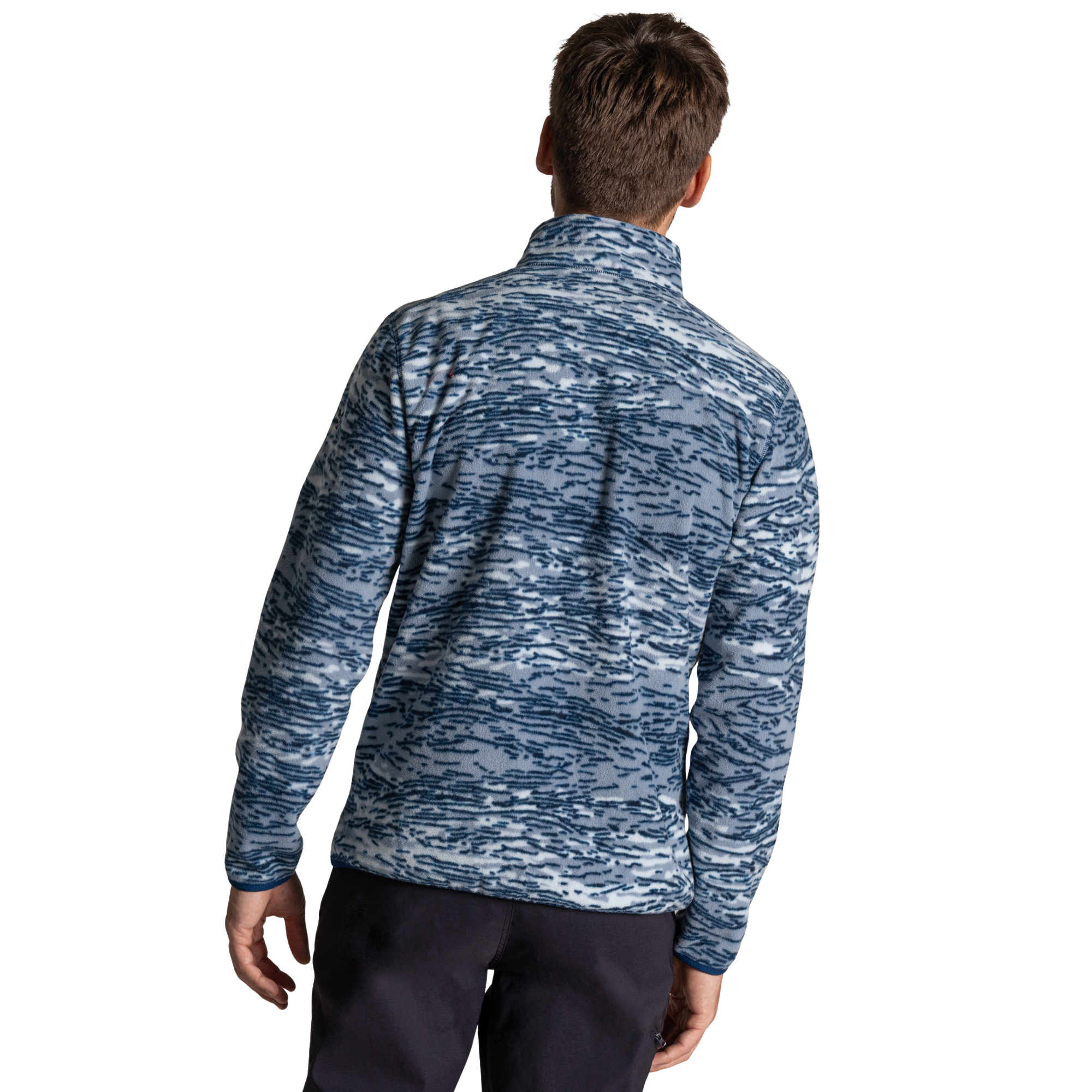 Craghoppers Men's National Trust Irt Half Zip Fleece Top (Juniper Berry Print)