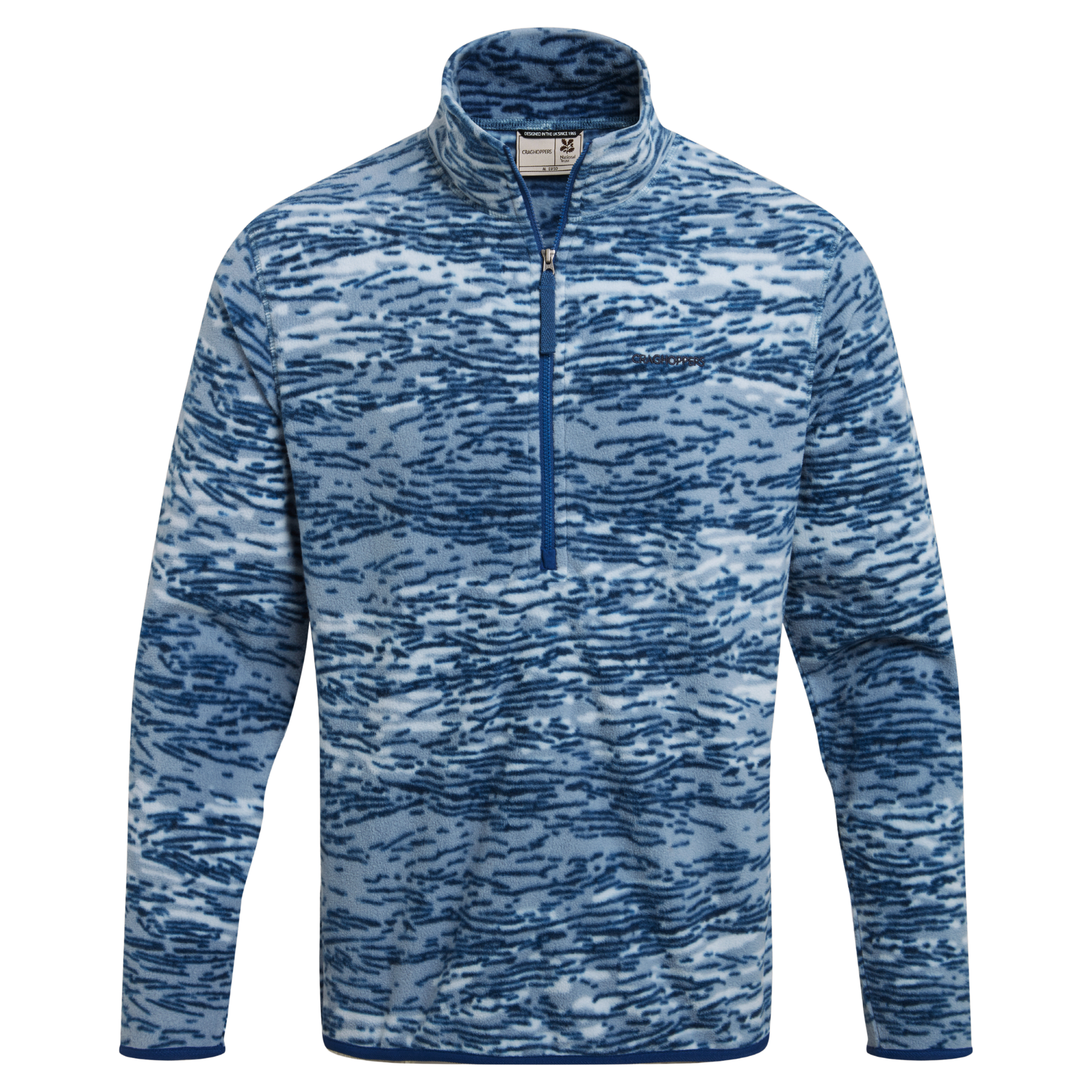 Craghoppers Men's National Trust Irt Half Zip Fleece Top (Juniper Berry Print)