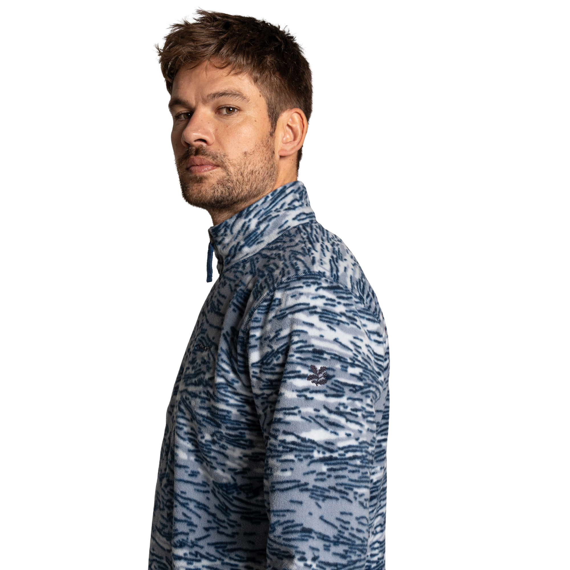 Craghoppers Men's National Trust Irt Half Zip Fleece Top (Juniper Berry Print)