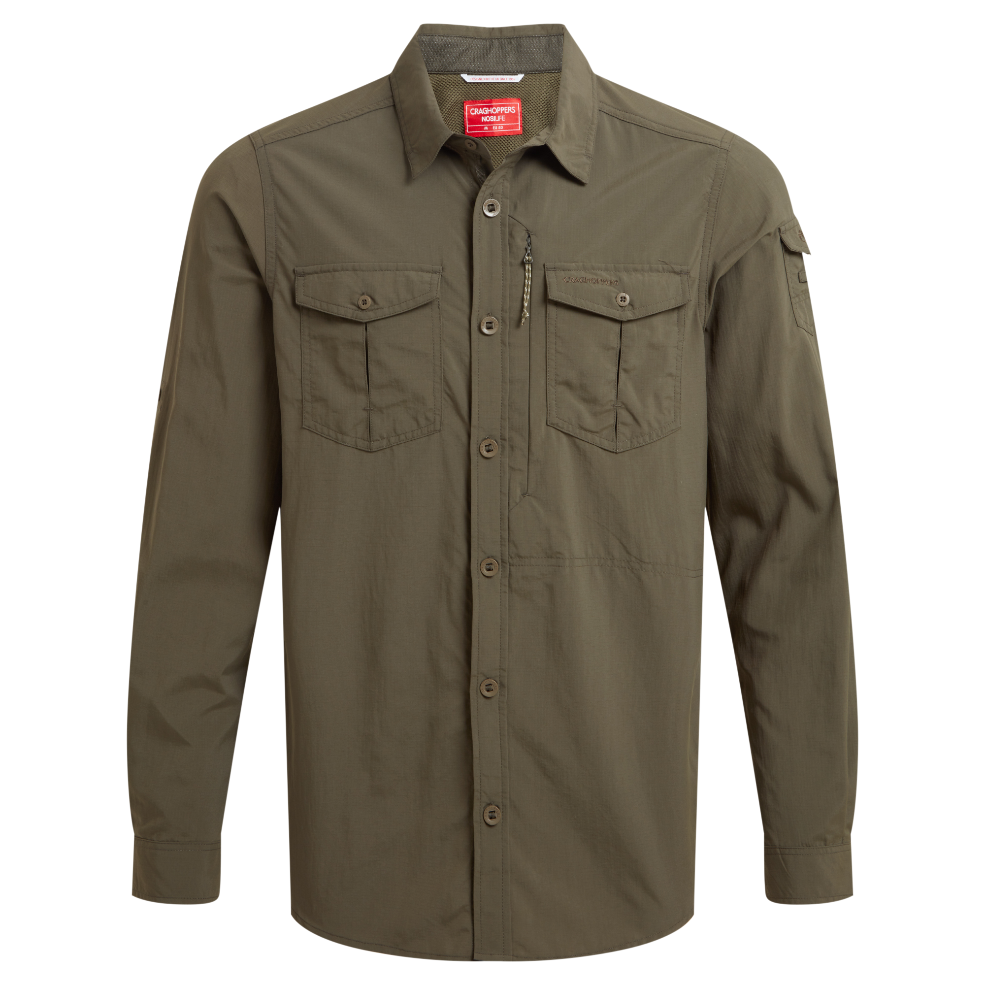 Craghoppers Men's Nosilife Adventure III UPF50 Long Sleeve Shirt (Woodland Green)