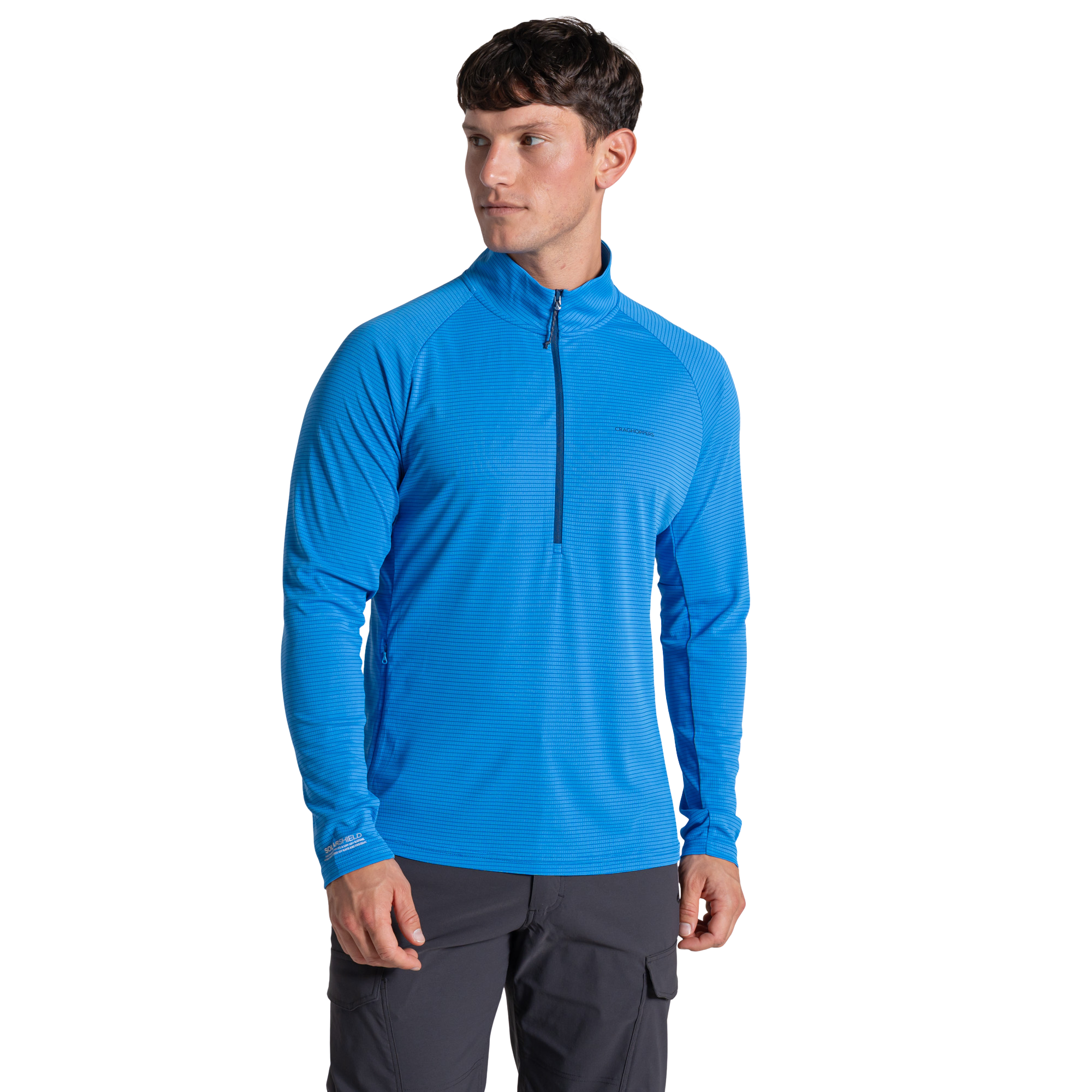 Craghoppers Men's Nosilife SolarShield+ UPF50 Half Zip Technical Top (Azure Sky)