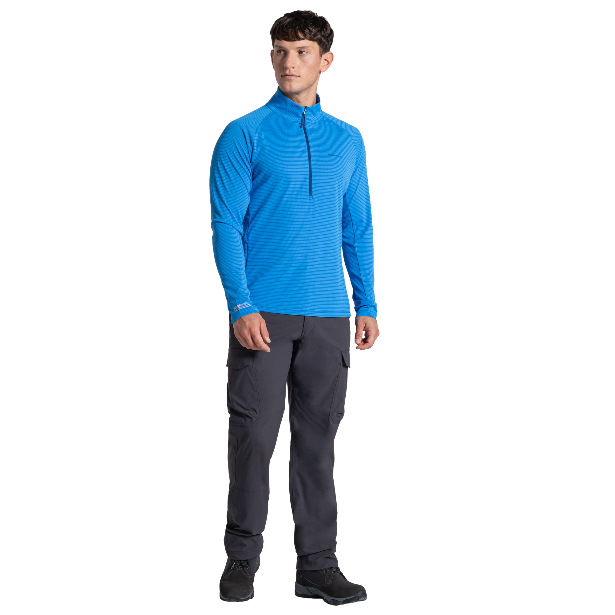 Craghoppers Men's Nosilife SolarShield+ UPF50 Half Zip Technical Top (Azure Sky)