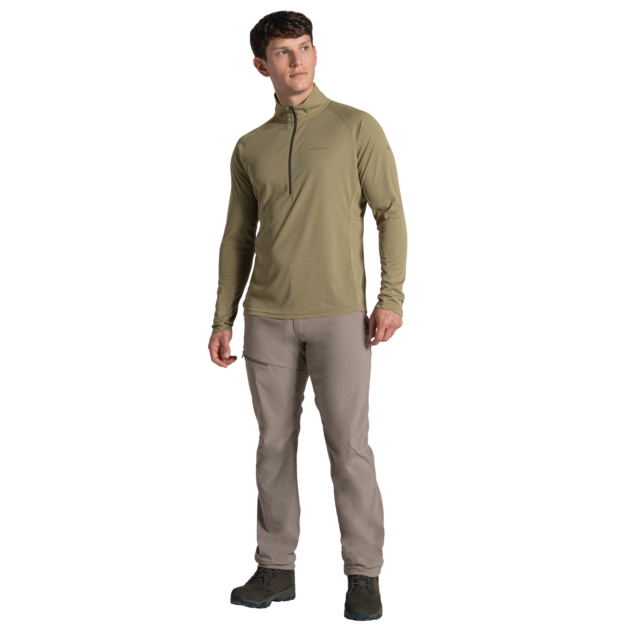 Craghoppers Men's Nosilife SolarShield+ UPF50 Half Zip Technical Top (Cardamon)