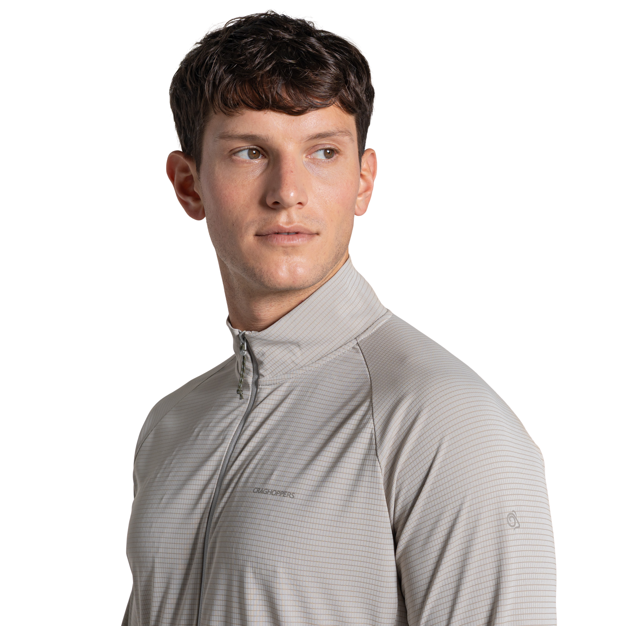 Craghoppers Men's Nosilife SolarShield+ UPF50 Half Zip Technical Top (Parchment)