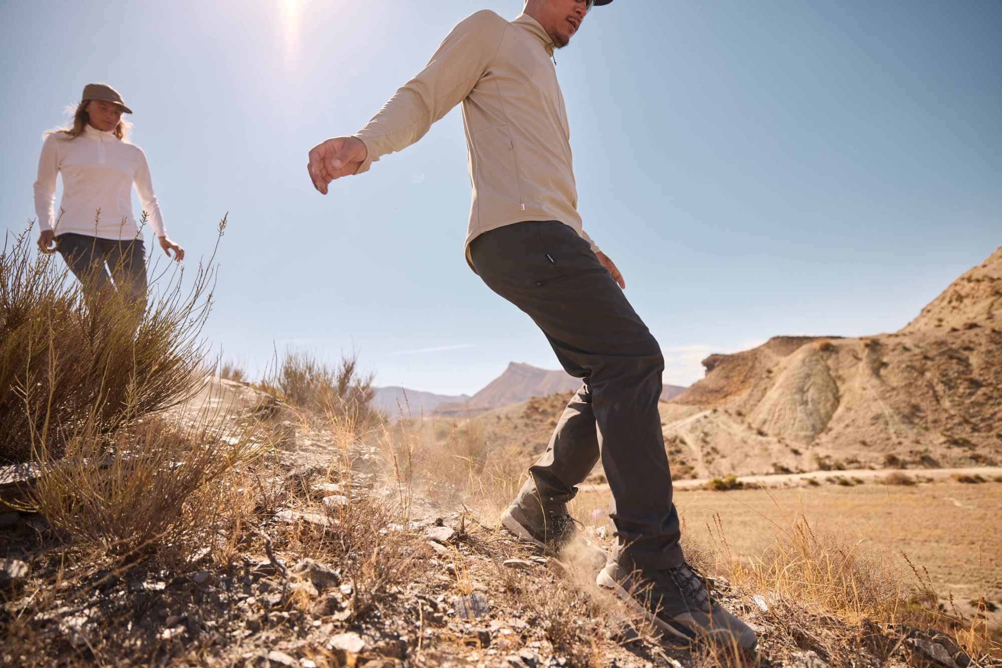 Craghoppers Men's Nosilife SolarShield+ UPF50 Half Zip Technical Top (Parchment)