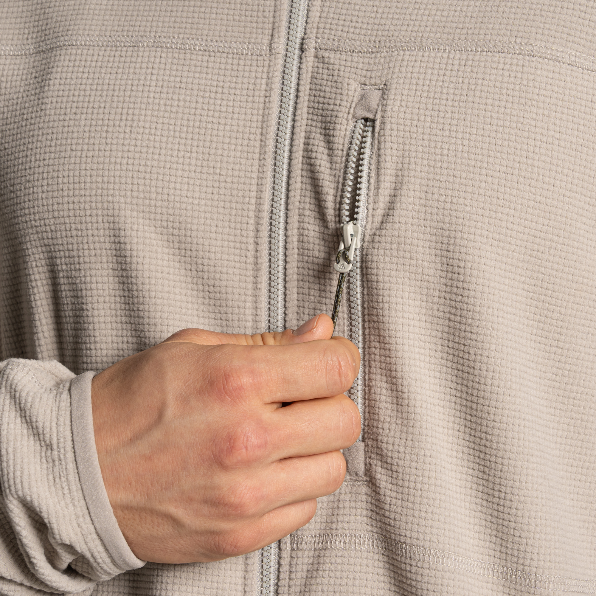 Craghoppers Men's Nosilife Spry II UPF50 Full Zip Fleece (Parchment)