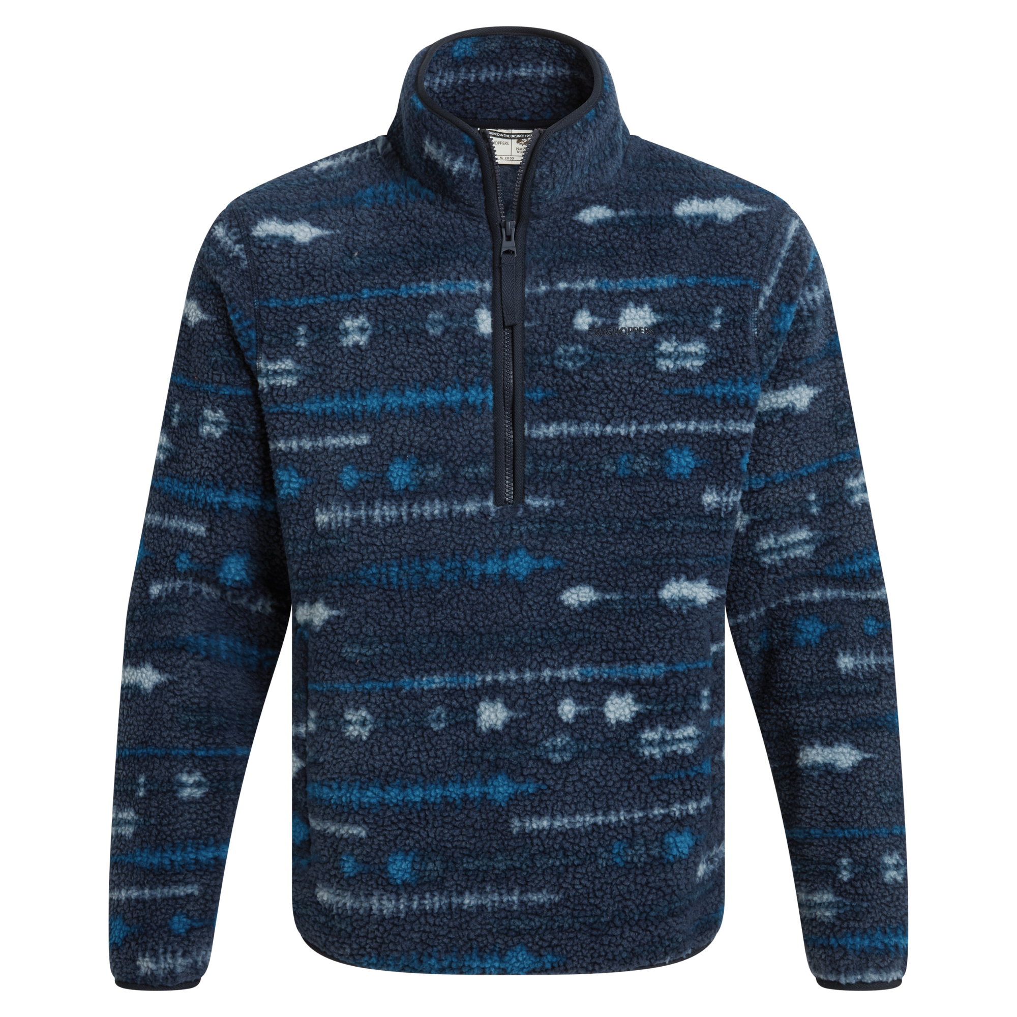 Craghoppers Men’s Rawthey National Trust Half Zip Fleece Top (Blue Navy)