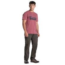 Load image into Gallery viewer, Craghoppers Men's Sabden National Trust Organic Cotton Short Sleeve T-Shirt (Atlas Red)