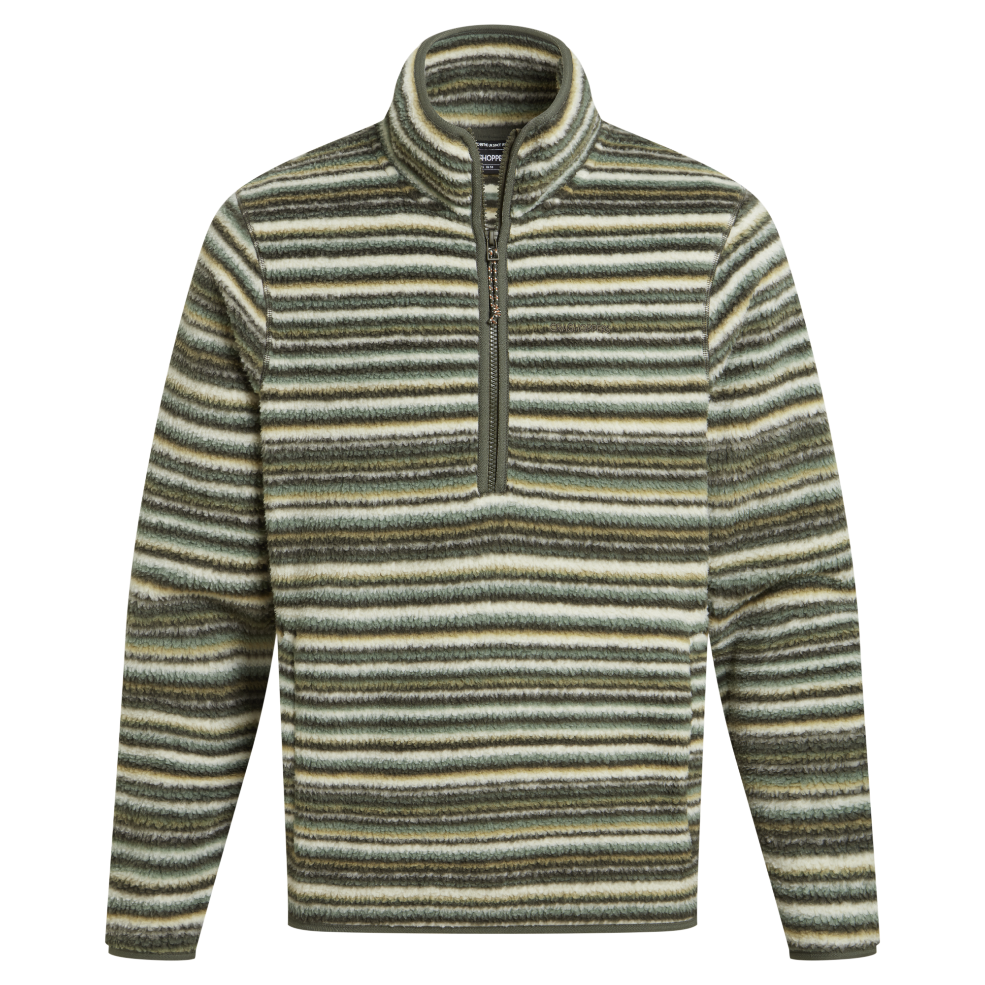 Craghoppers Men's Tatton Half Zip Fleece Top (Woodland Green Print)