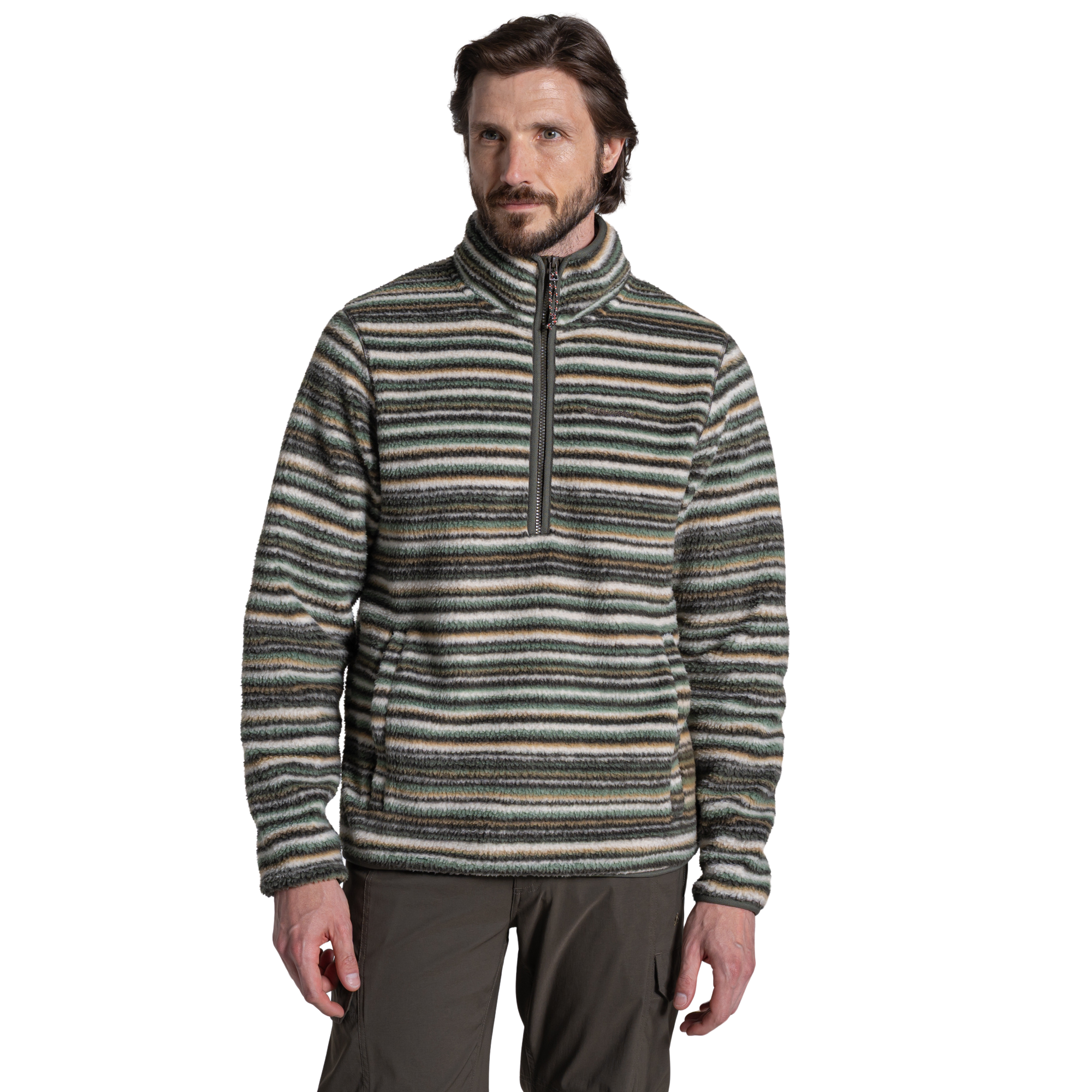Craghoppers Men's Tatton Half Zip Fleece Top (Woodland Green Print)