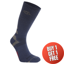 Load image into Gallery viewer, Craghoppers Unisex Nosilife Adventure Merino Blend Wool Socks (Blue Navy/Coast Grey)