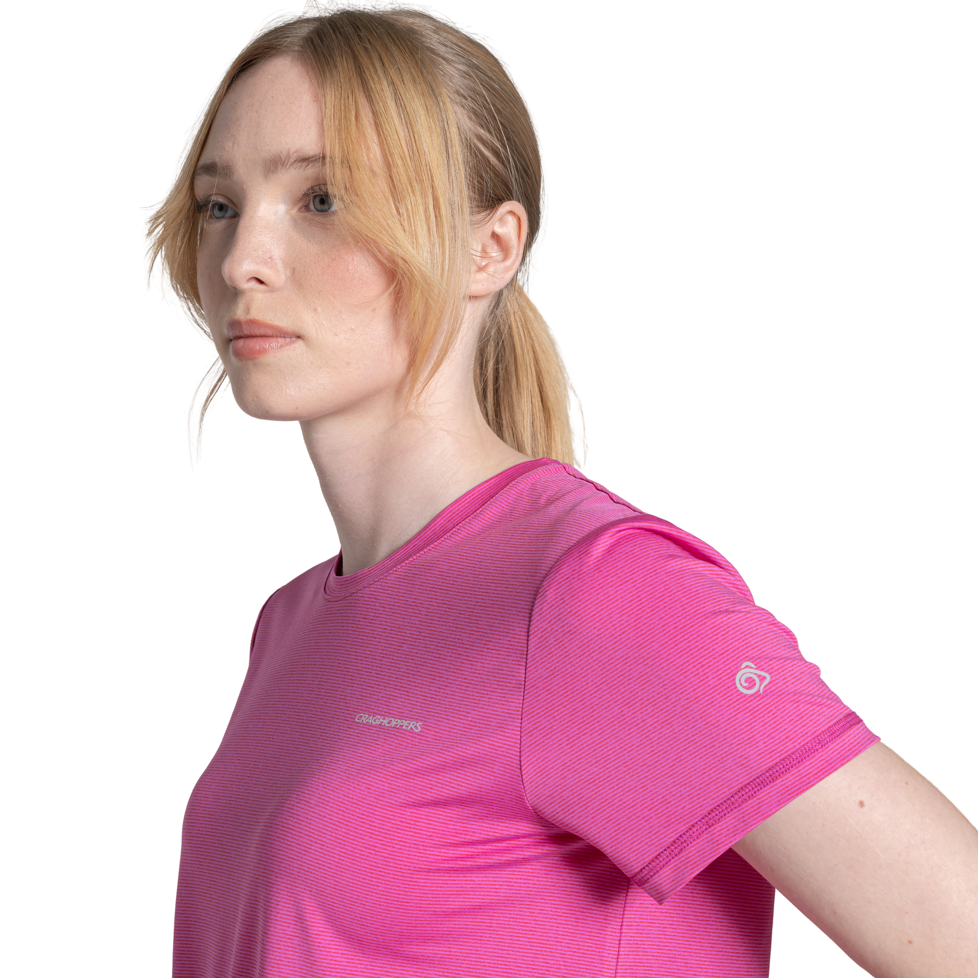 Craghoppers Women's Ellie II Short Sleeve UPF50 Technical Tee (Damask Rose)