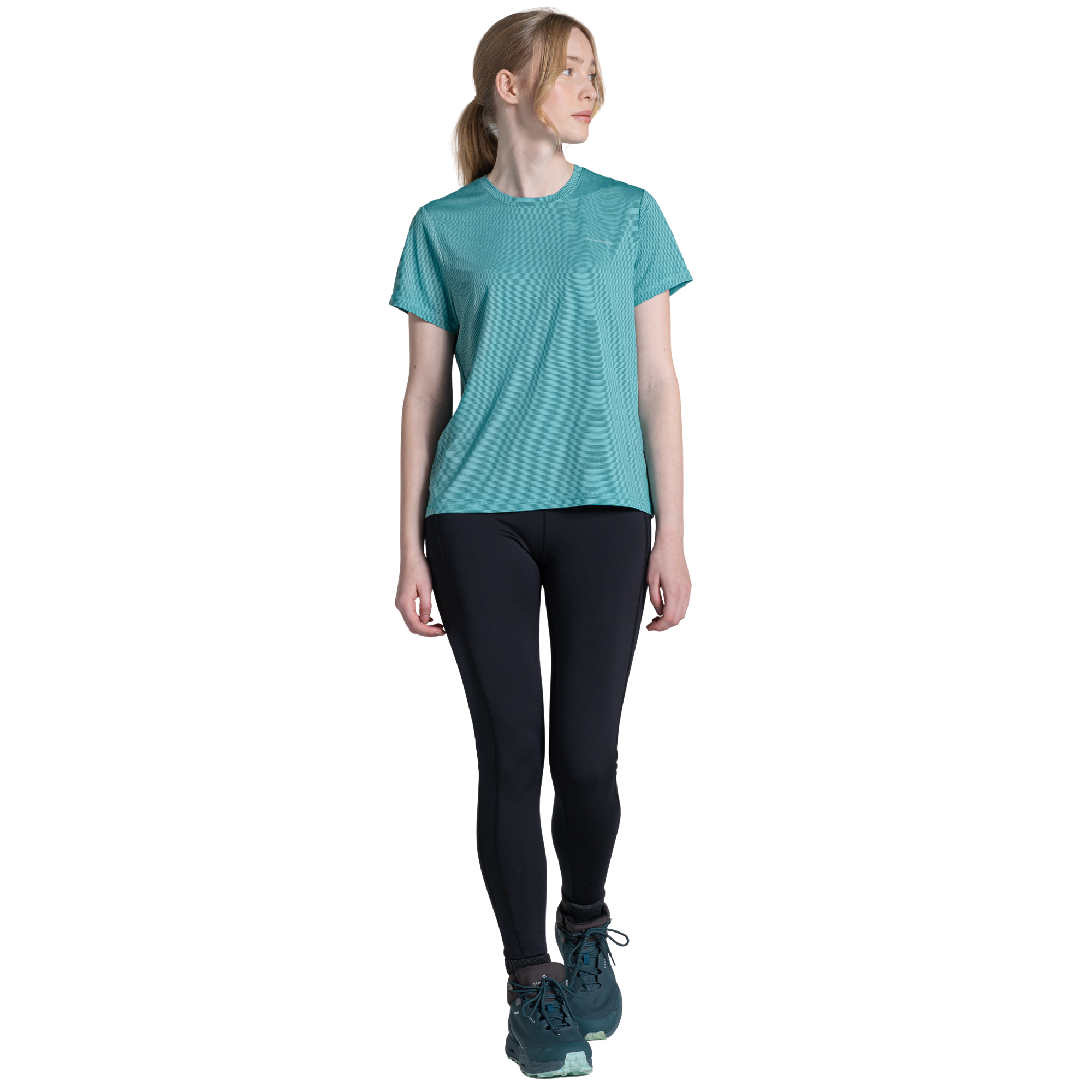 Craghoppers Women's Ellie II Short Sleeve UPF50 Technical Tee (Glazed Aqua)