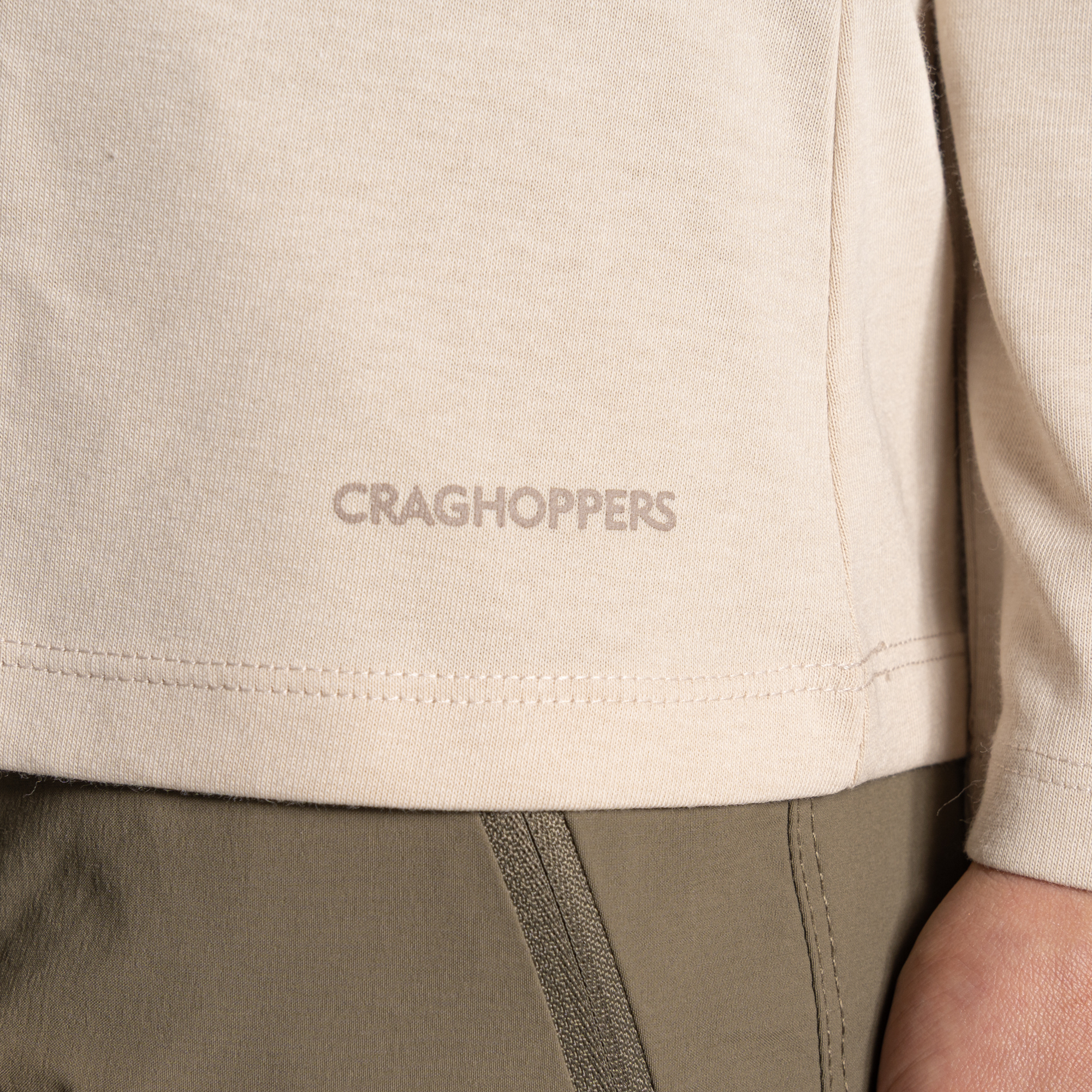 Craghoppers Women's Nosilife Nour Long Sleeve Top (Oyster Marl)