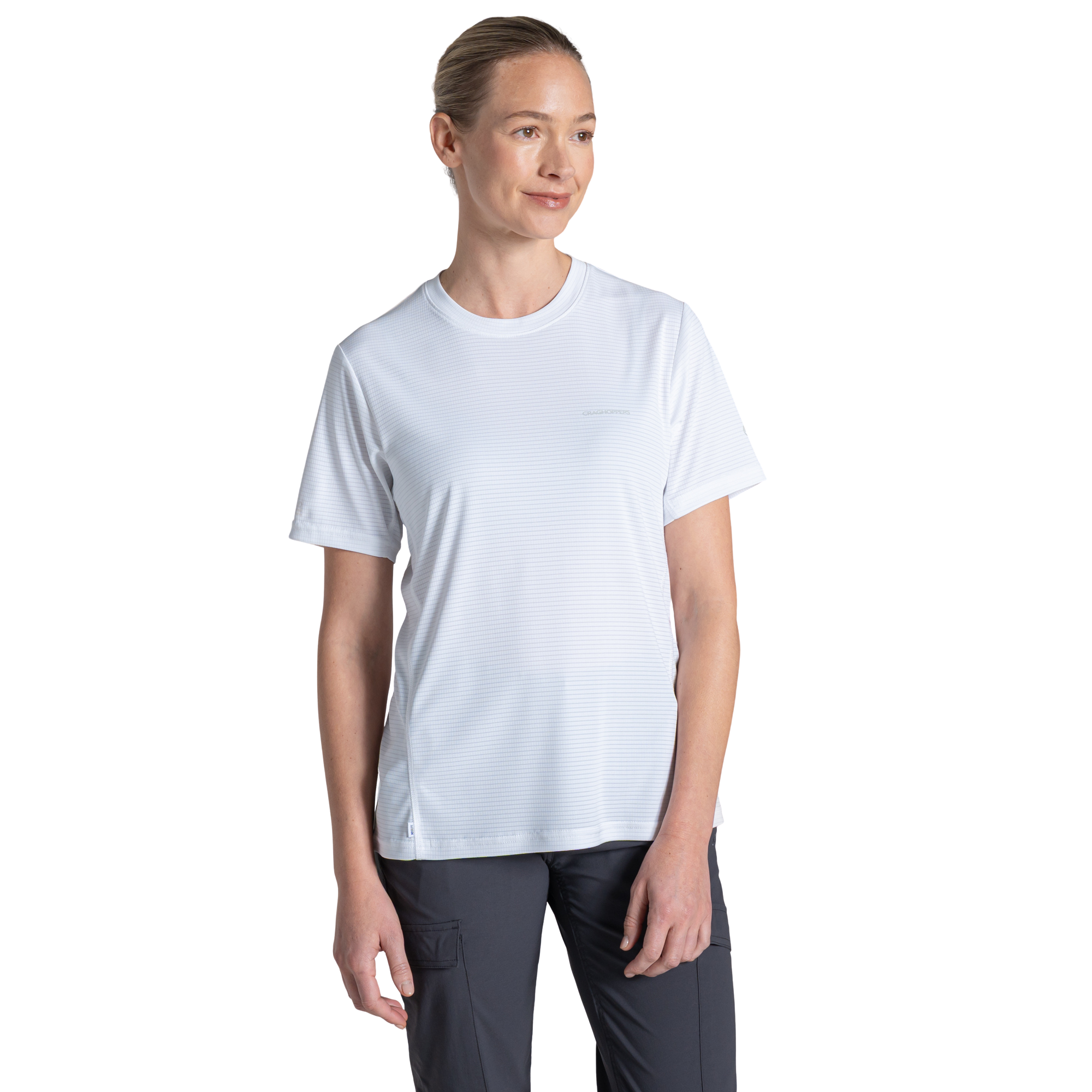 Craghoppers Women's Nosilife SolarShield+ UPF50 Short Sleeve Technical Tee (White)