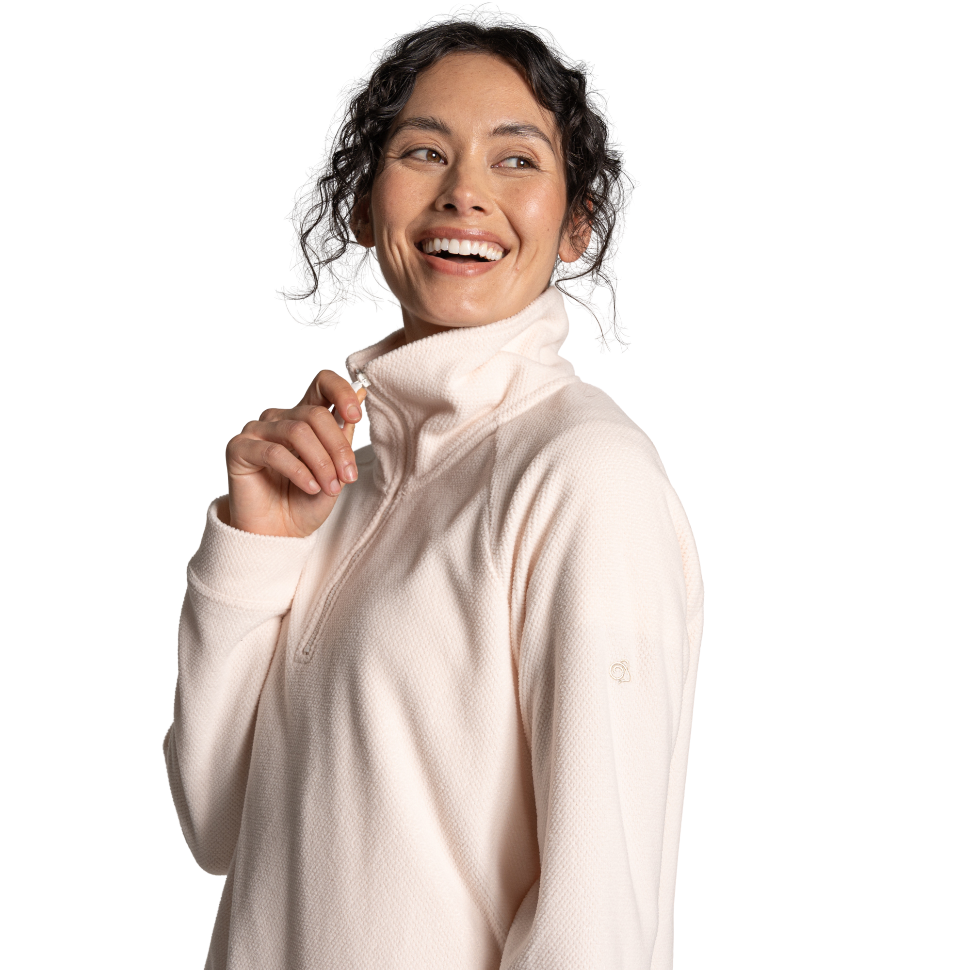 Craghoppers Women's Raja Half Zip Fleece Top (Sugared Almond)