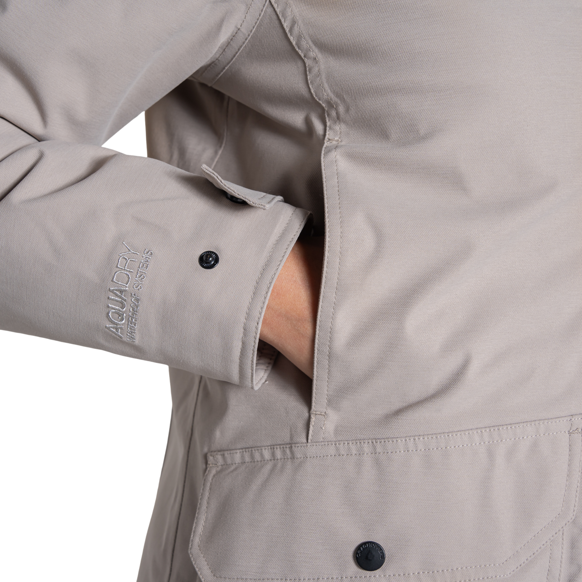 Craghoppers Women's Rosalind II Waterproof Insulated Parka Soft Mushroom KD7 CWP1061