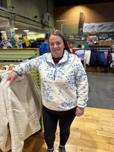 Load image into Gallery viewer, Craghoppers Women's Rosemary Overhead Half Snap Fleece Top (Sky Print)