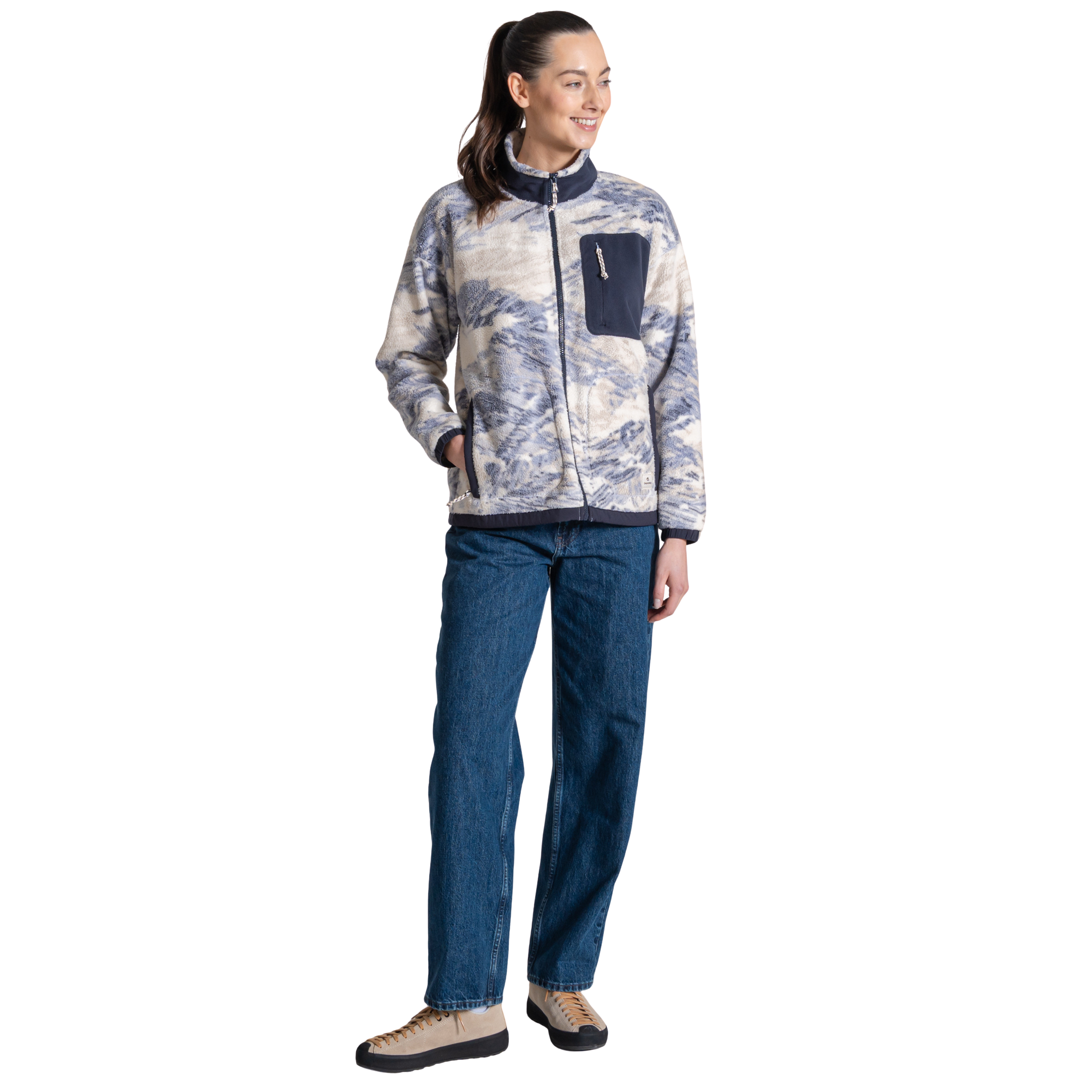 Craghoppers Women's Sanaa Full Zip Fleece Mist Blue 1Z5 CWA436