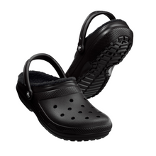 Load image into Gallery viewer, Crocs Unisex Classic Fuzz Lined Clog (Black/Black)