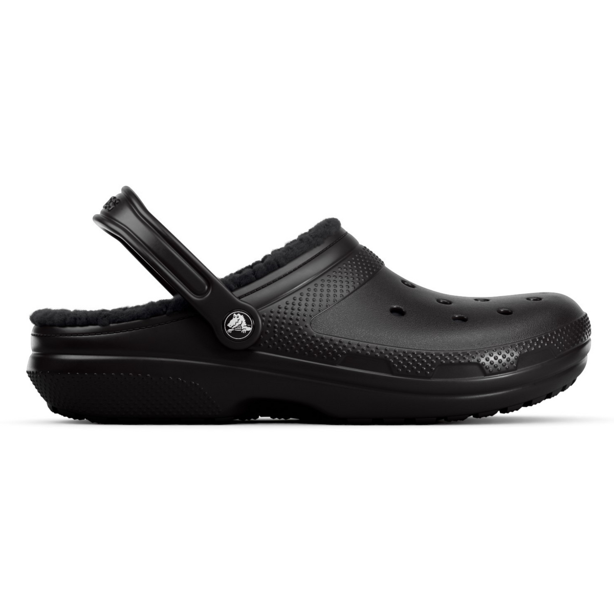 Crocs Unisex Classic Fuzz Lined Clog (Black/Black)