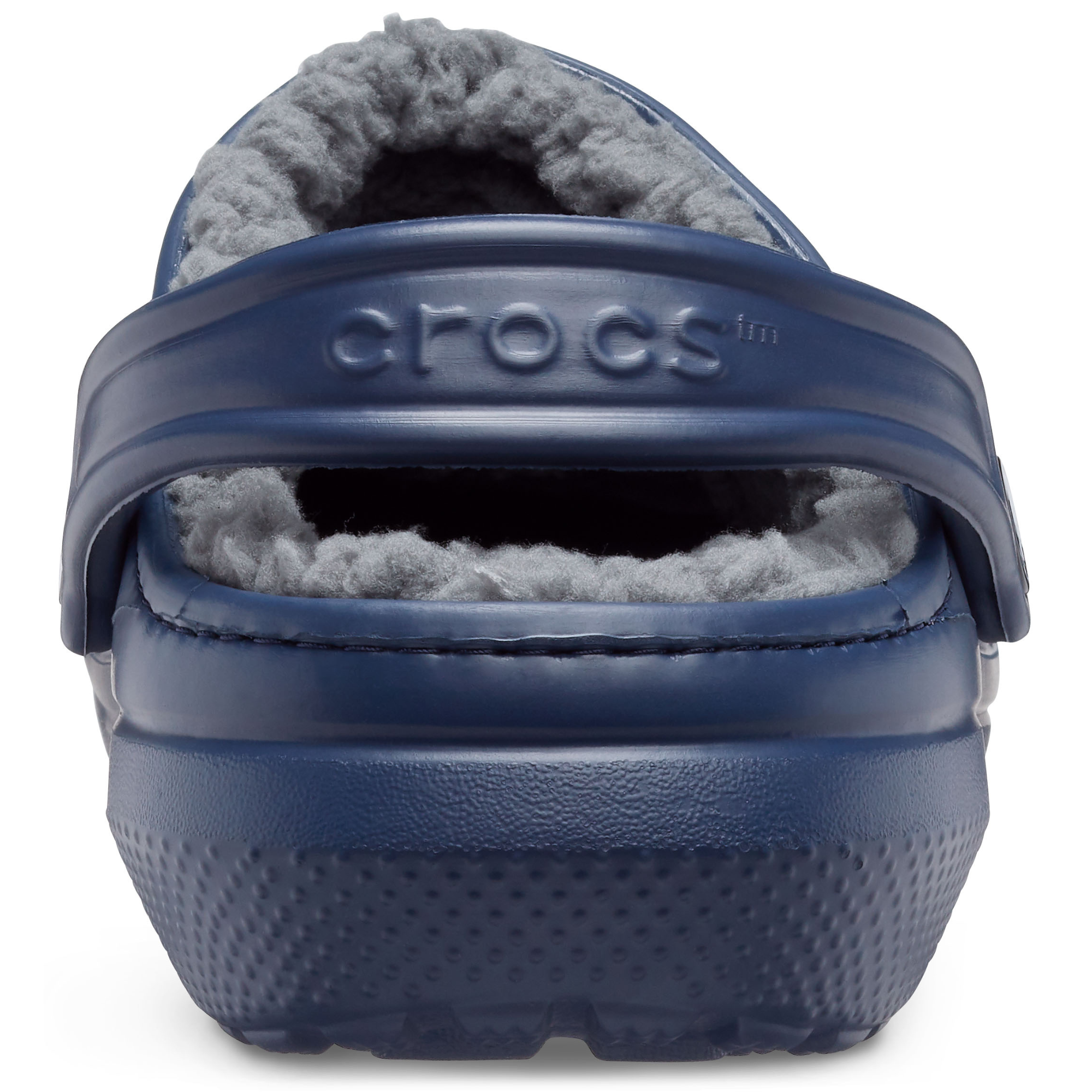 Crocs Unisex Classic Fuzz Lined Clog (Navy/Charcoal)