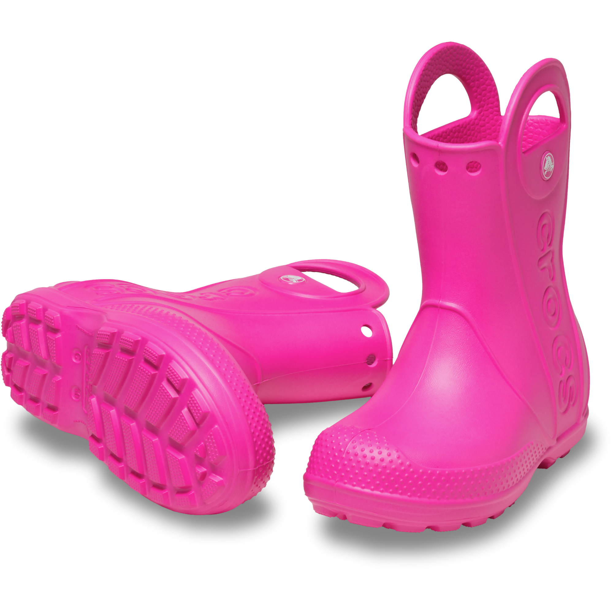 Crocs Toddlers Handle It Rain Wellies (Pink Crush)(Sizes C4-C10)