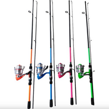 Load image into Gallery viewer, DAM Vibe 6ft/1.8m 2 Section Spinning Rod + Reel + Line Combo (5-20g)(4 Colours)