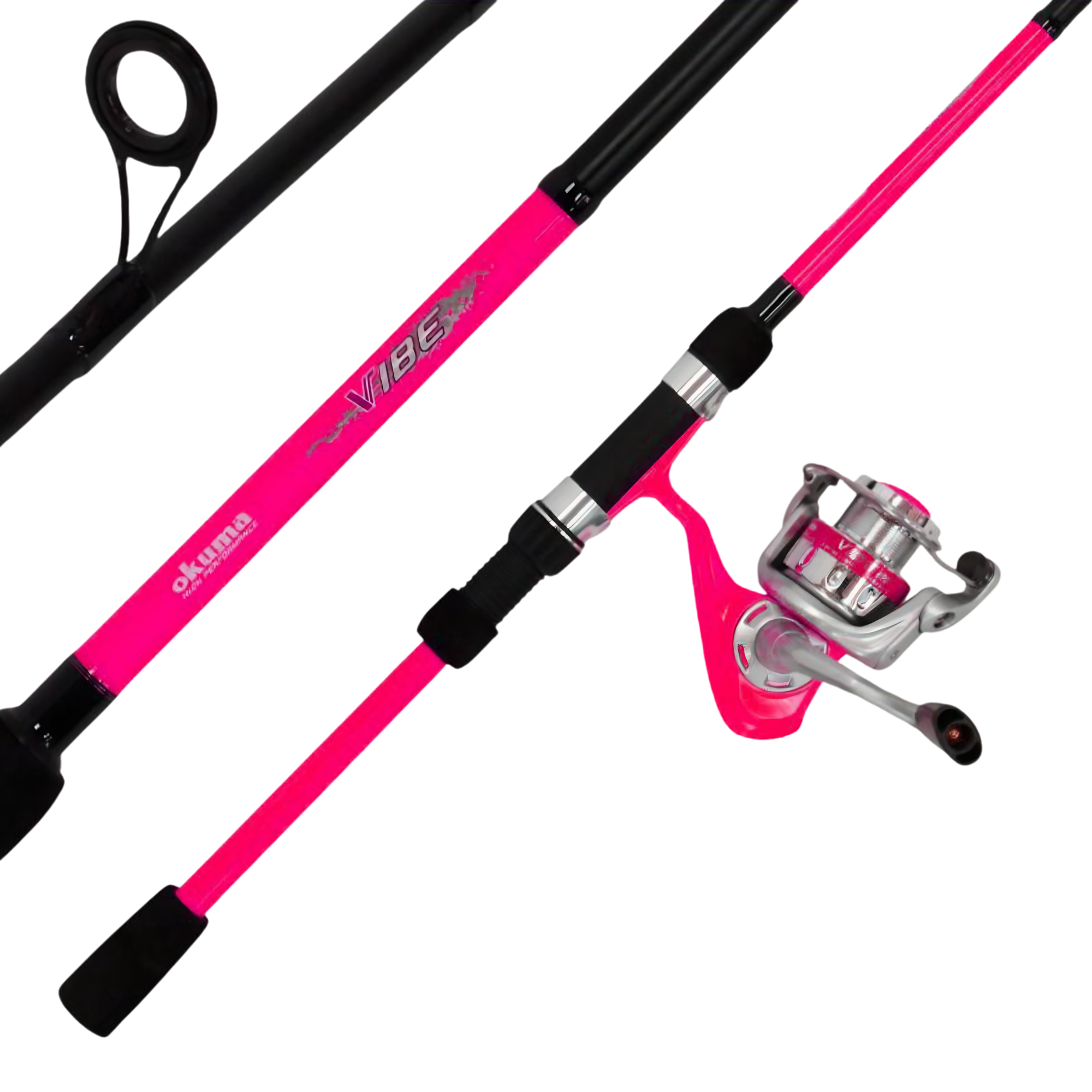 DAM Kids Vibe 6ft/1.8m 2 Section Spinning Rod + Reel + Line Combo (Pink)(5-20g)