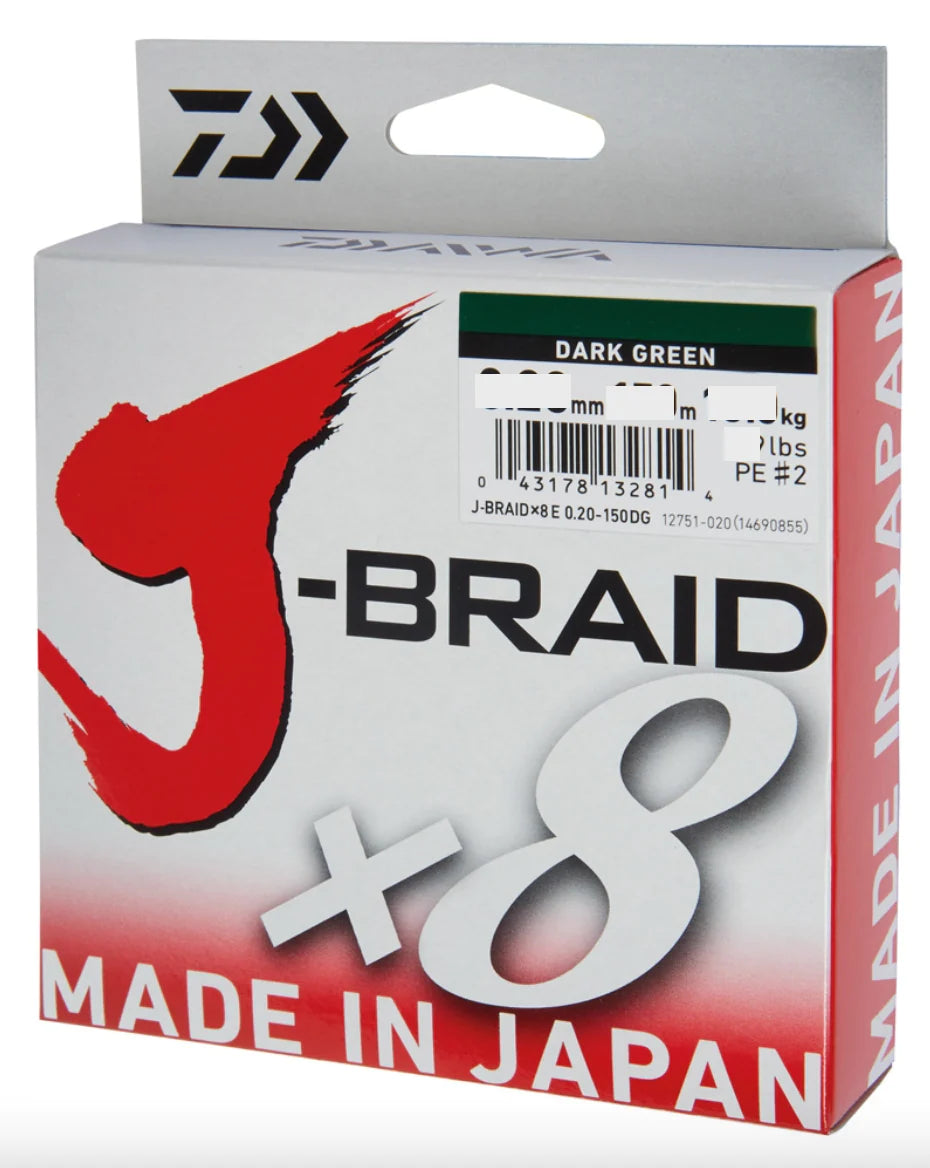 Daiwa J-Braid X8 (20lbs/0.16mm/300m)(Multicolour)