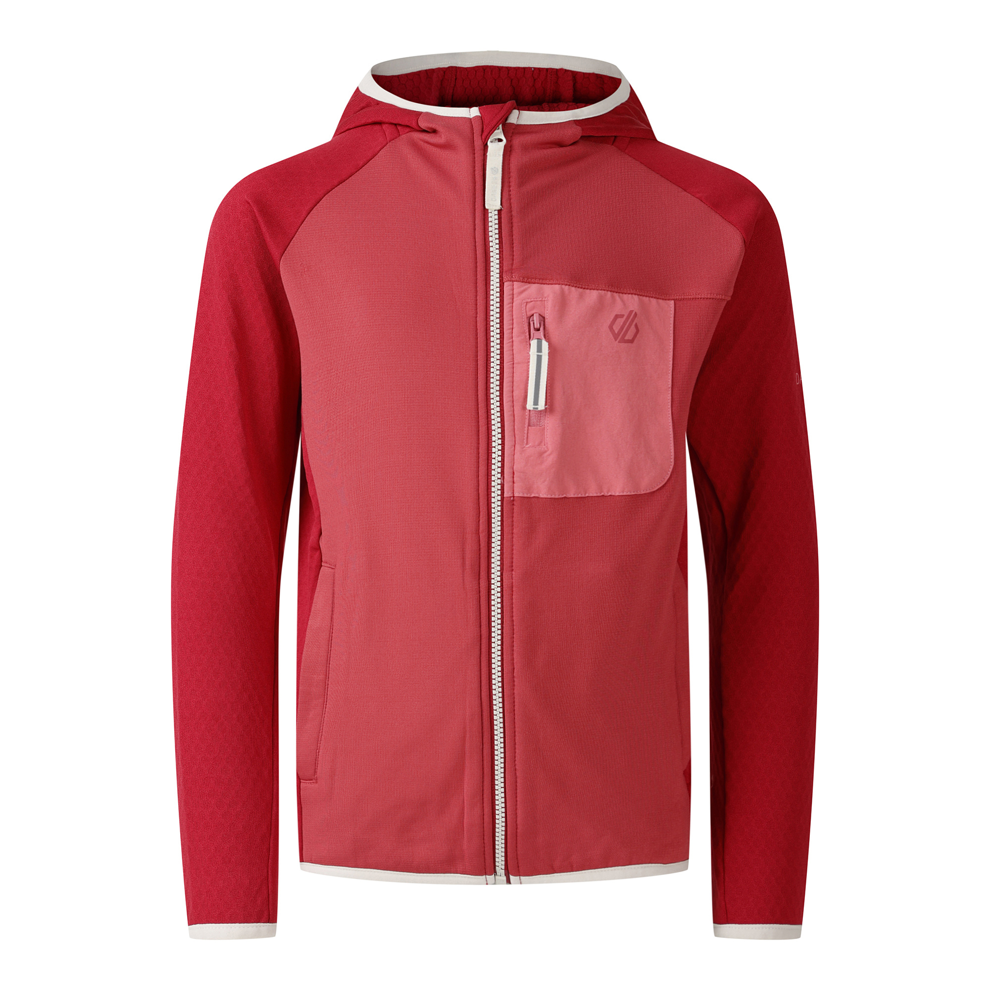 Dare 2B Kids Expedition Midlayer UPF50 Hooded Full Zip Fleece (Deep Claret)