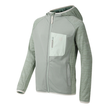 Load image into Gallery viewer, Dare 2B Kids Expedition Midlayer UPF50 Hooded Full Zip Fleece (Glacier Green)