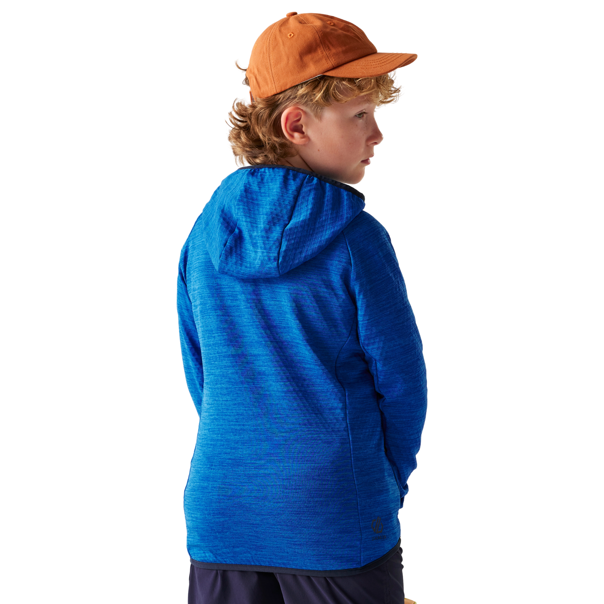 Dare 2B Kids Expedition Midlayer UPF50 Hooded Full Zip Fleece (Oxford Blue)