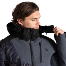 Load image into Gallery viewer, Dare 2B Men's Baseplate II Waterproof Insulated Ski Jacket (Black/Grey Print)