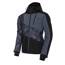 Load image into Gallery viewer, Dare 2B Men's Baseplate II Waterproof Insulated Ski Jacket (Black/Grey Print)