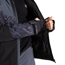 Load image into Gallery viewer, Dare 2B Men's Baseplate II Waterproof Insulated Ski Jacket (Black/Grey Print)